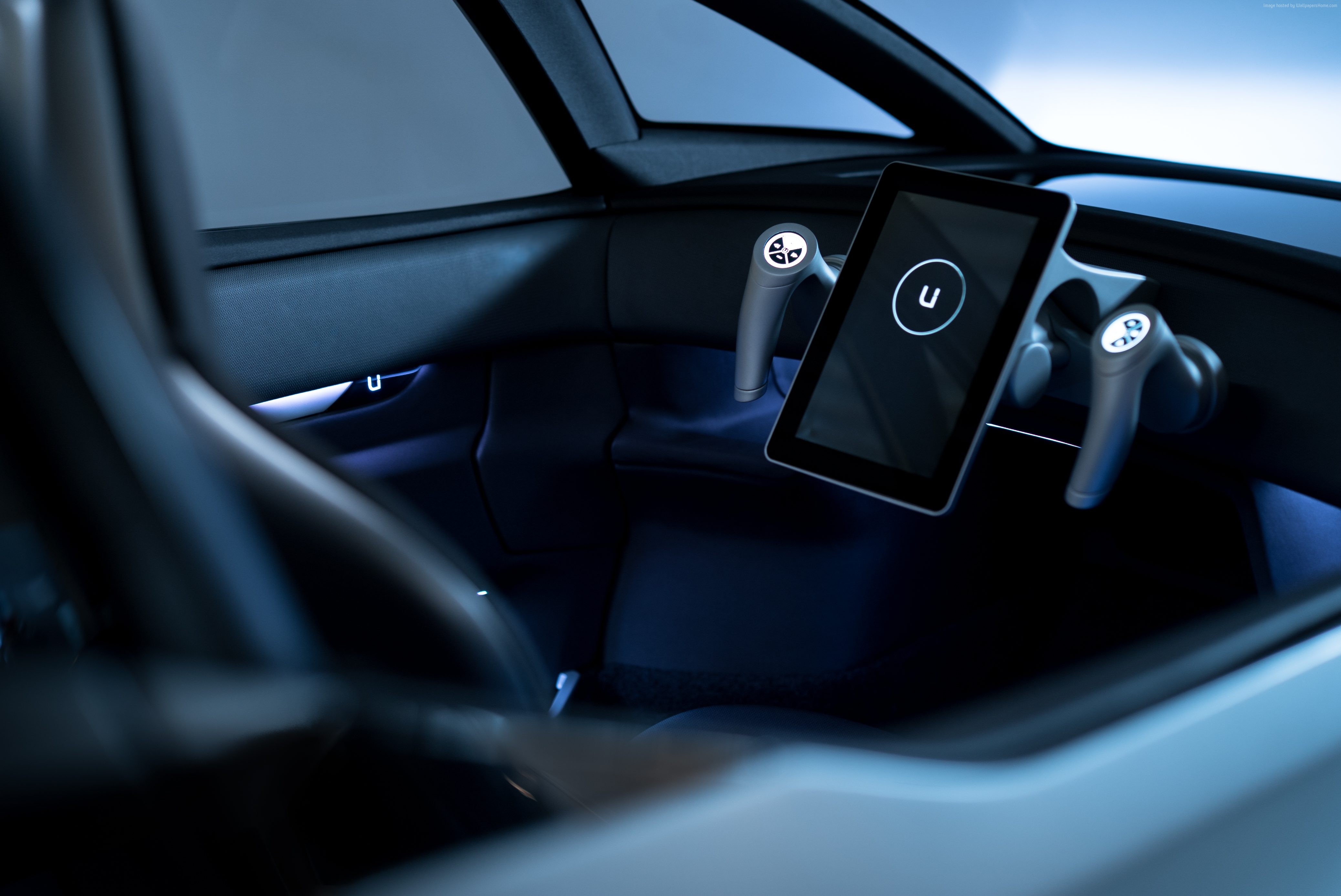 Interior of Uniti One electric car HD Wallpaper