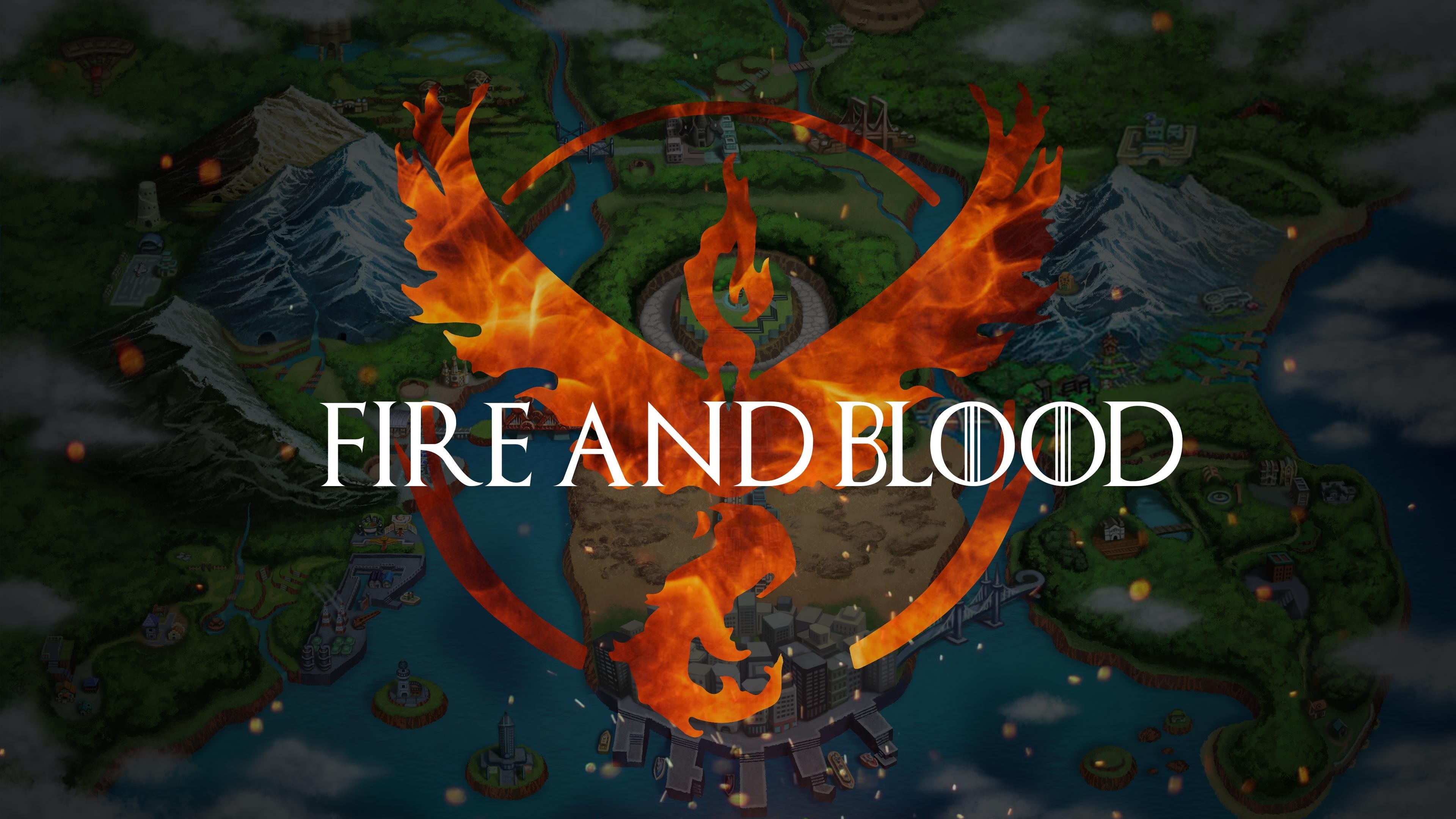 Pokemon Go Team Valor Fire and Blood HD Wallpaper