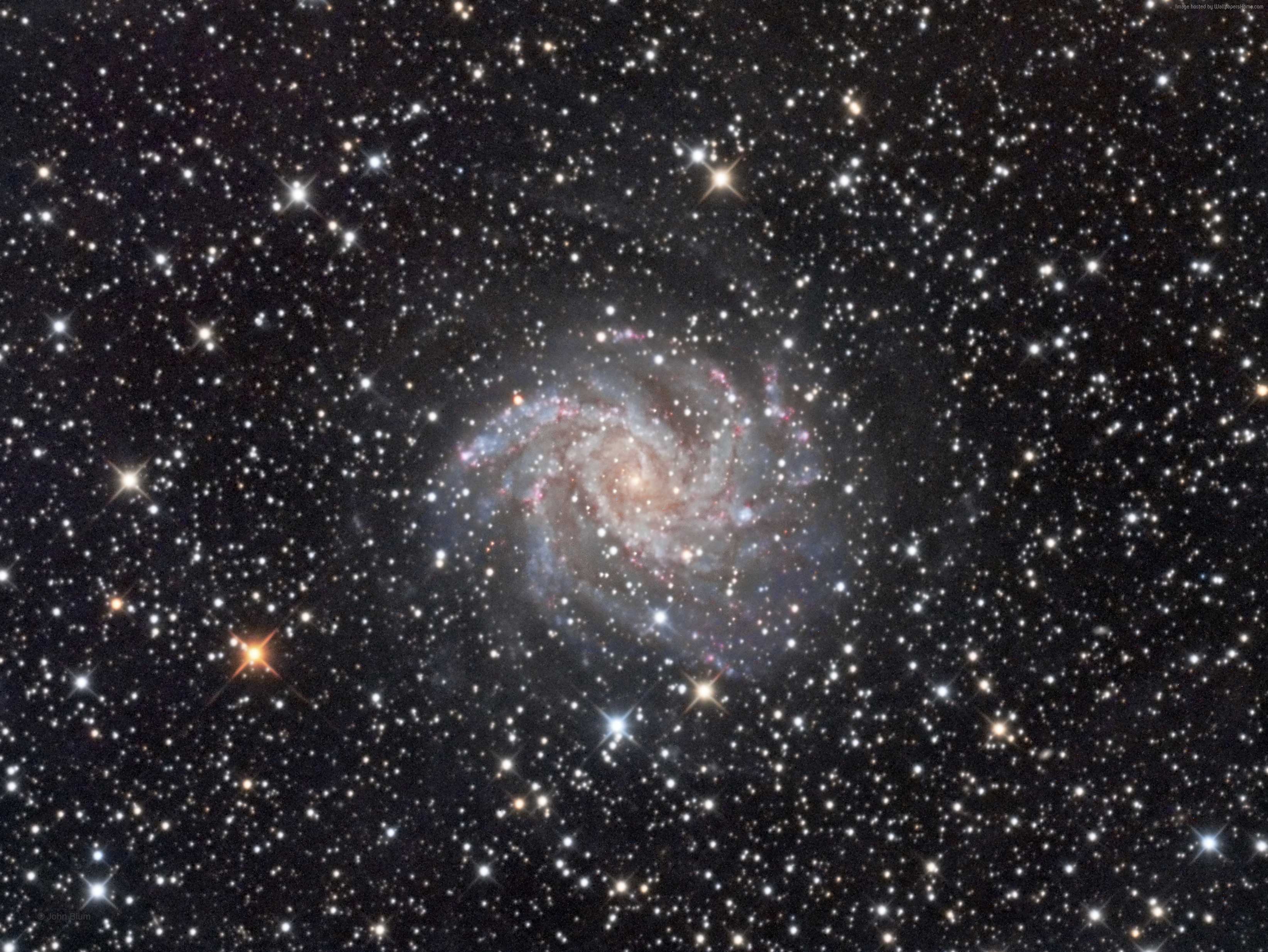 Messier 106 Galaxy in 4K HD Wallpaper