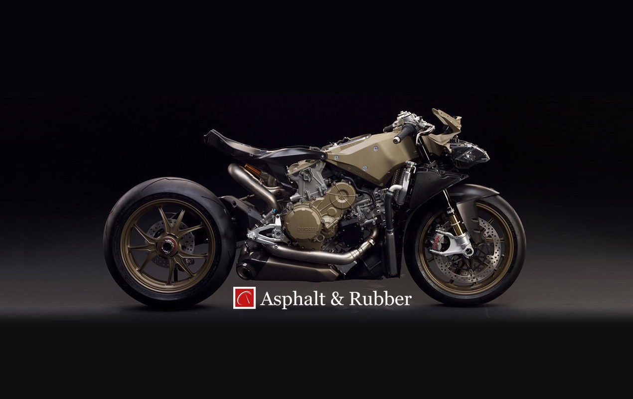 Ducati motorcycle with exposed engine and wheels HD Wallpaper