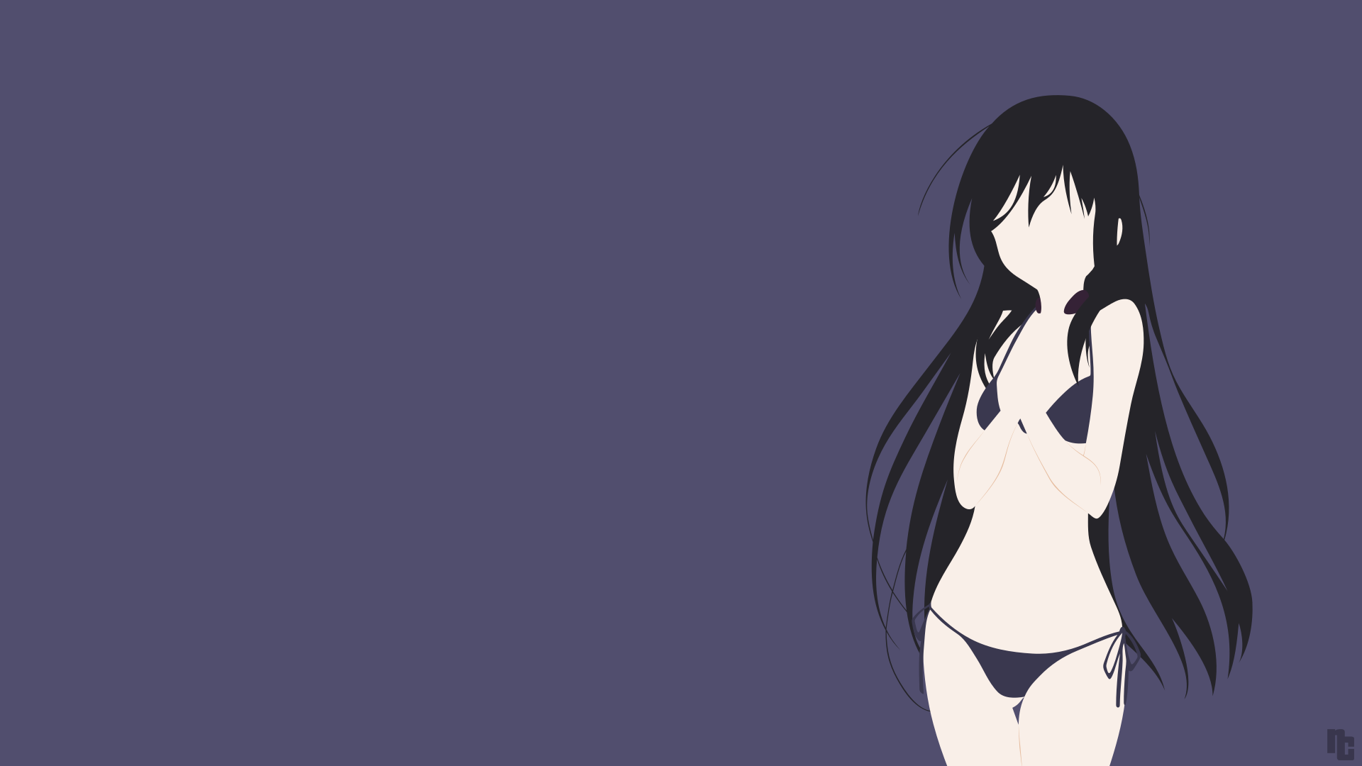 Kuroyukihime from Accel World in a bikini HD Wallpaper