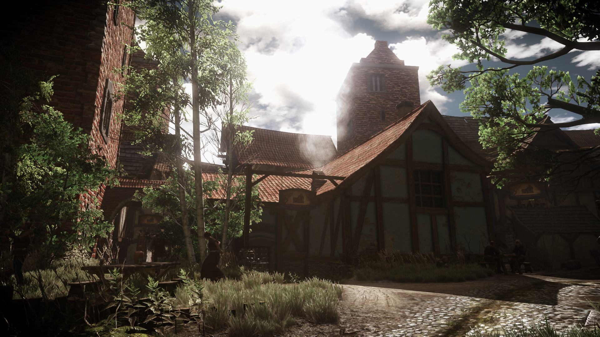 The Witcher 3 Wild Hunt village scene HD Wallpaper