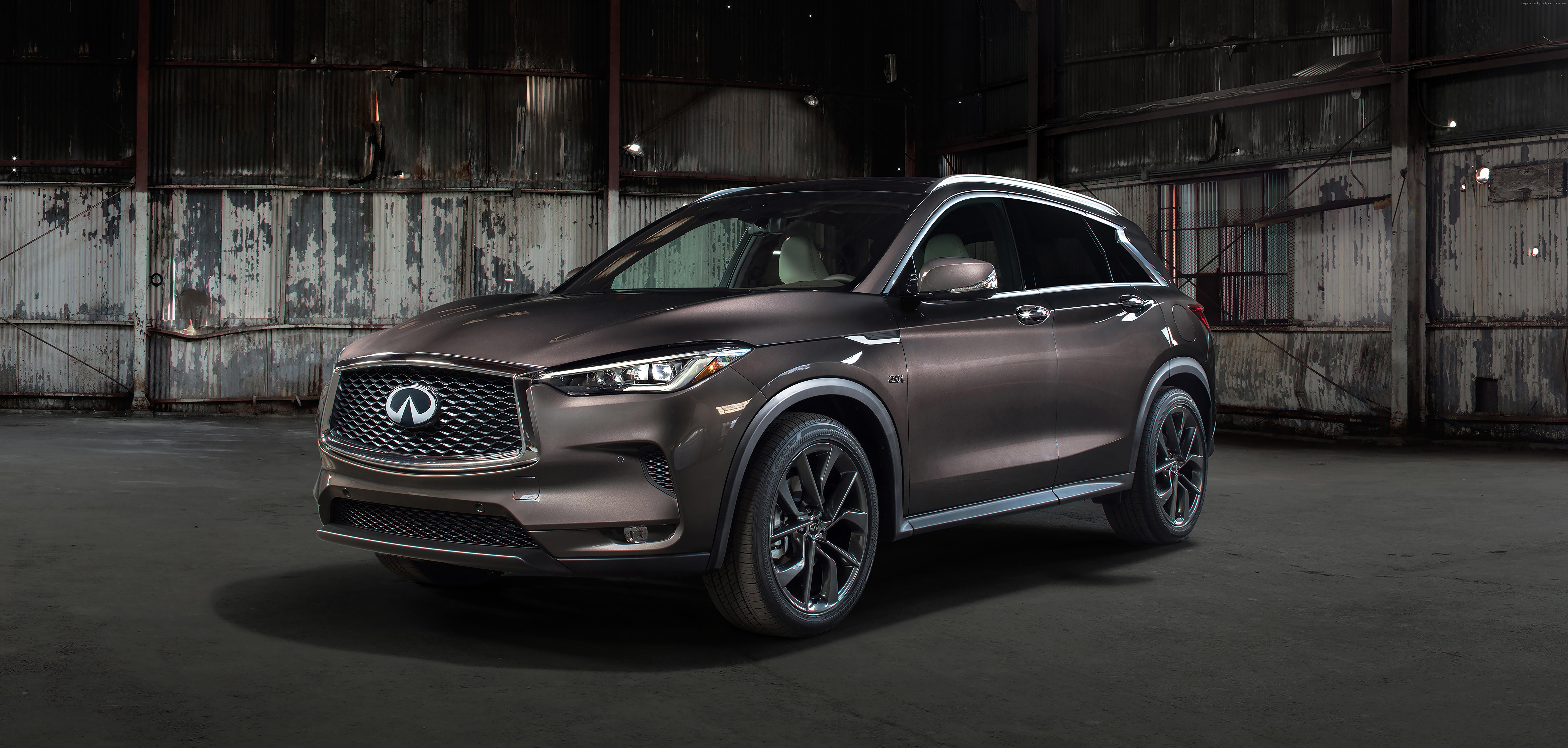 2018 Infiniti QX50 in a warehouse HD Wallpaper