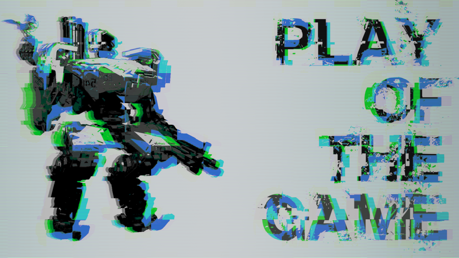 Glitch art of Bastion from Overwatch HD Wallpaper