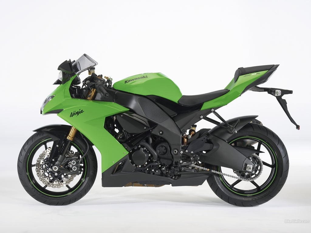 Green Kawasaki Ninja Motorcycle HD Wallpaper