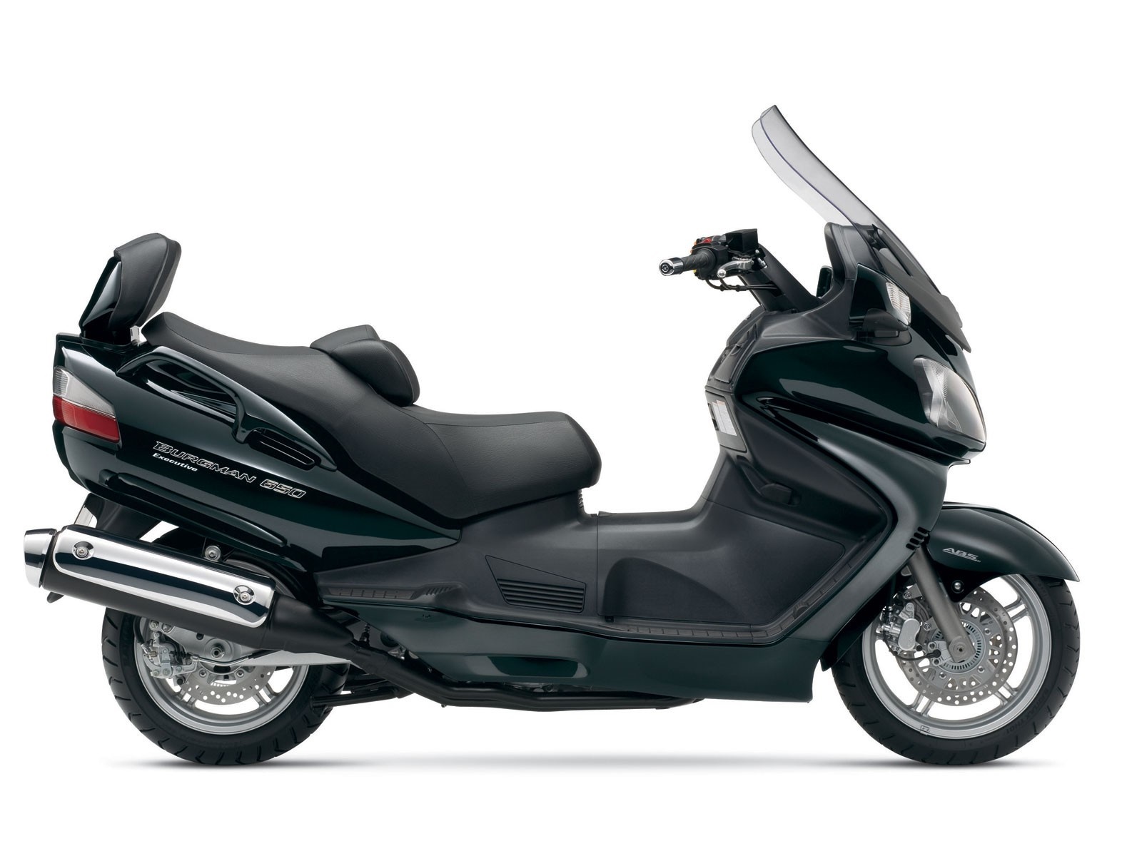 Dark green Suzuki Burgman 650 Executive scooter HD Wallpaper
