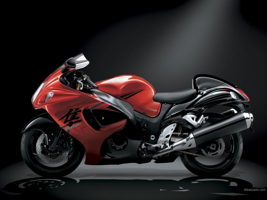 Red and black Suzuki Hayabusa motorcycle HD Wallpaper