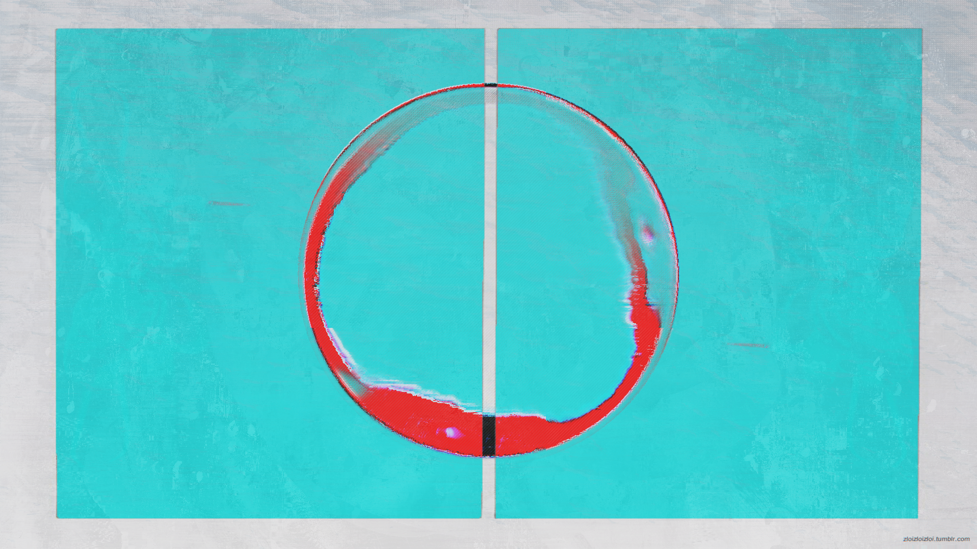 Abstract circle with red and blue colors HD Wallpaper