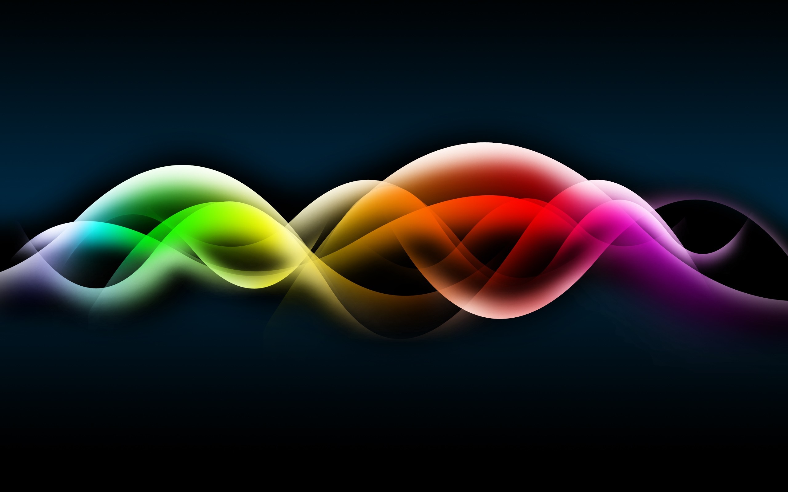 Colorful Abstract Wave Light and Shape Illustration HD Wallpaper
