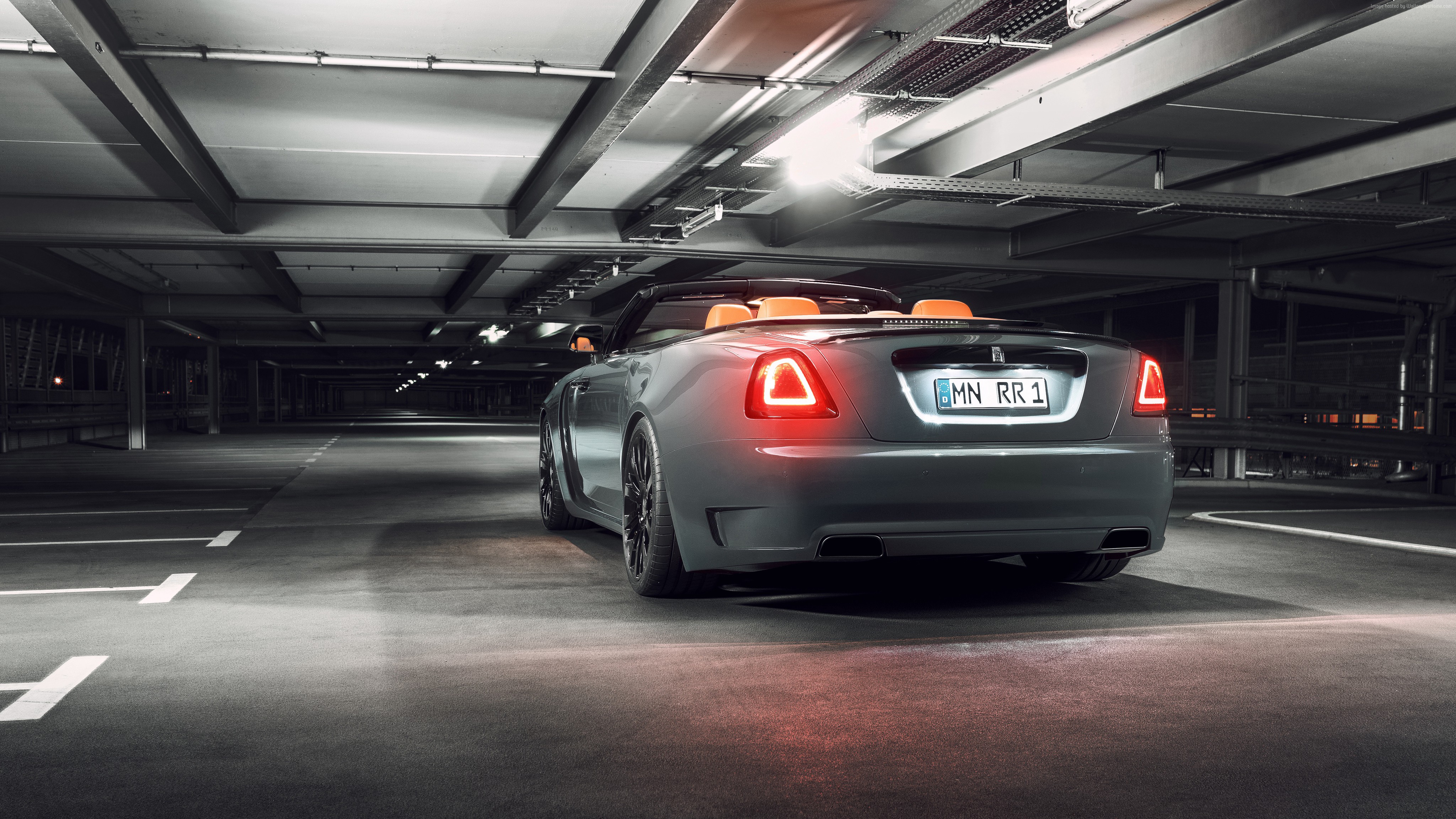 Rolls-Royce Dawn Overdose Convertible in Parking Garage HD Wallpaper