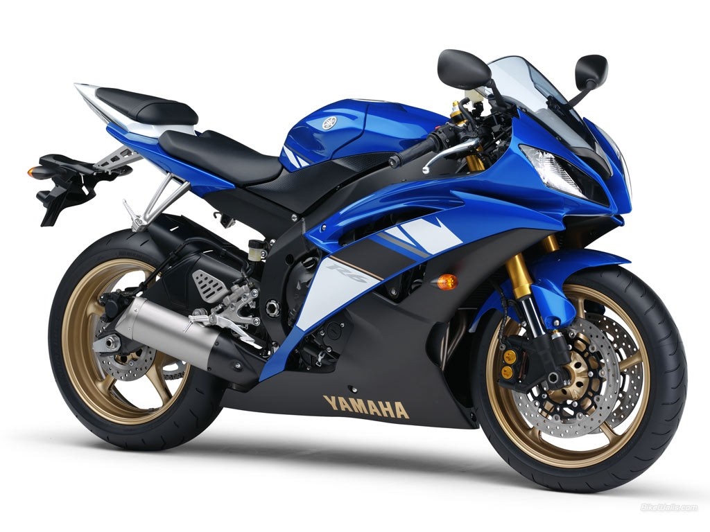 Blue Yamaha R6 Motorcycle HD Wallpaper