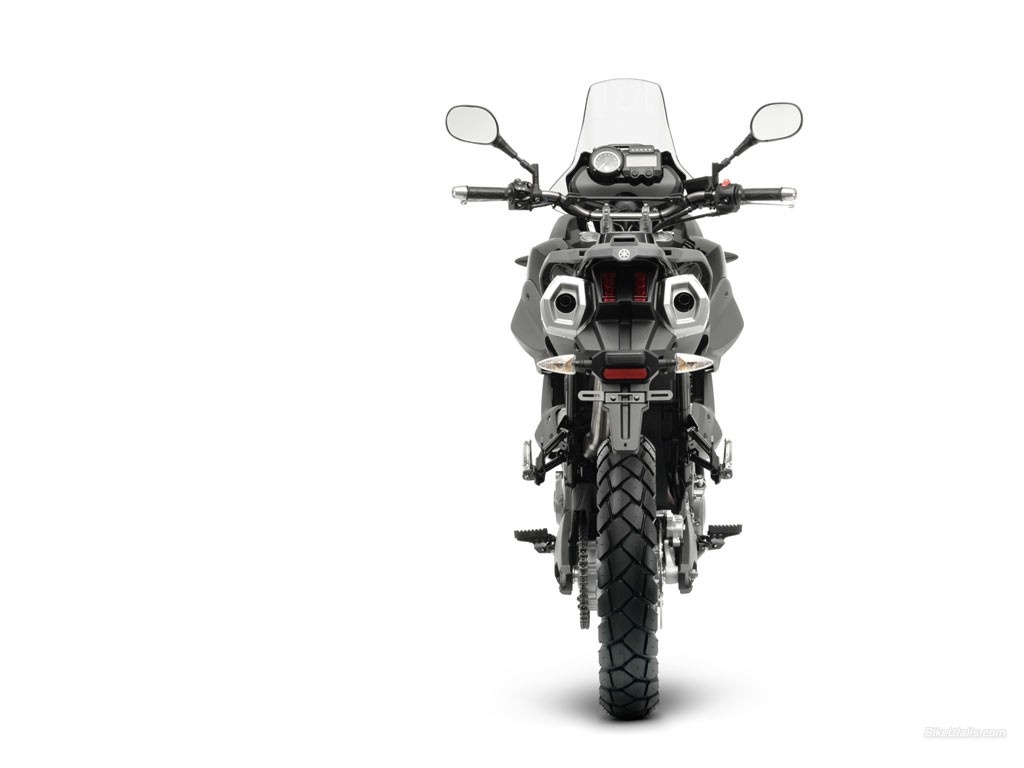 Rear view of a Yamaha motorcycle HD Wallpaper