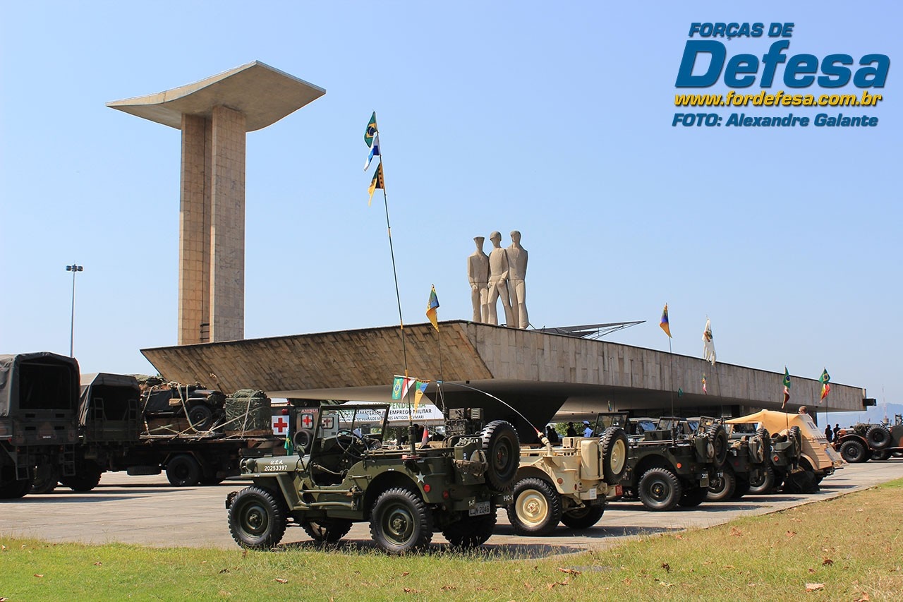 Military vehicles parked in front of a monument HD Wallpaper