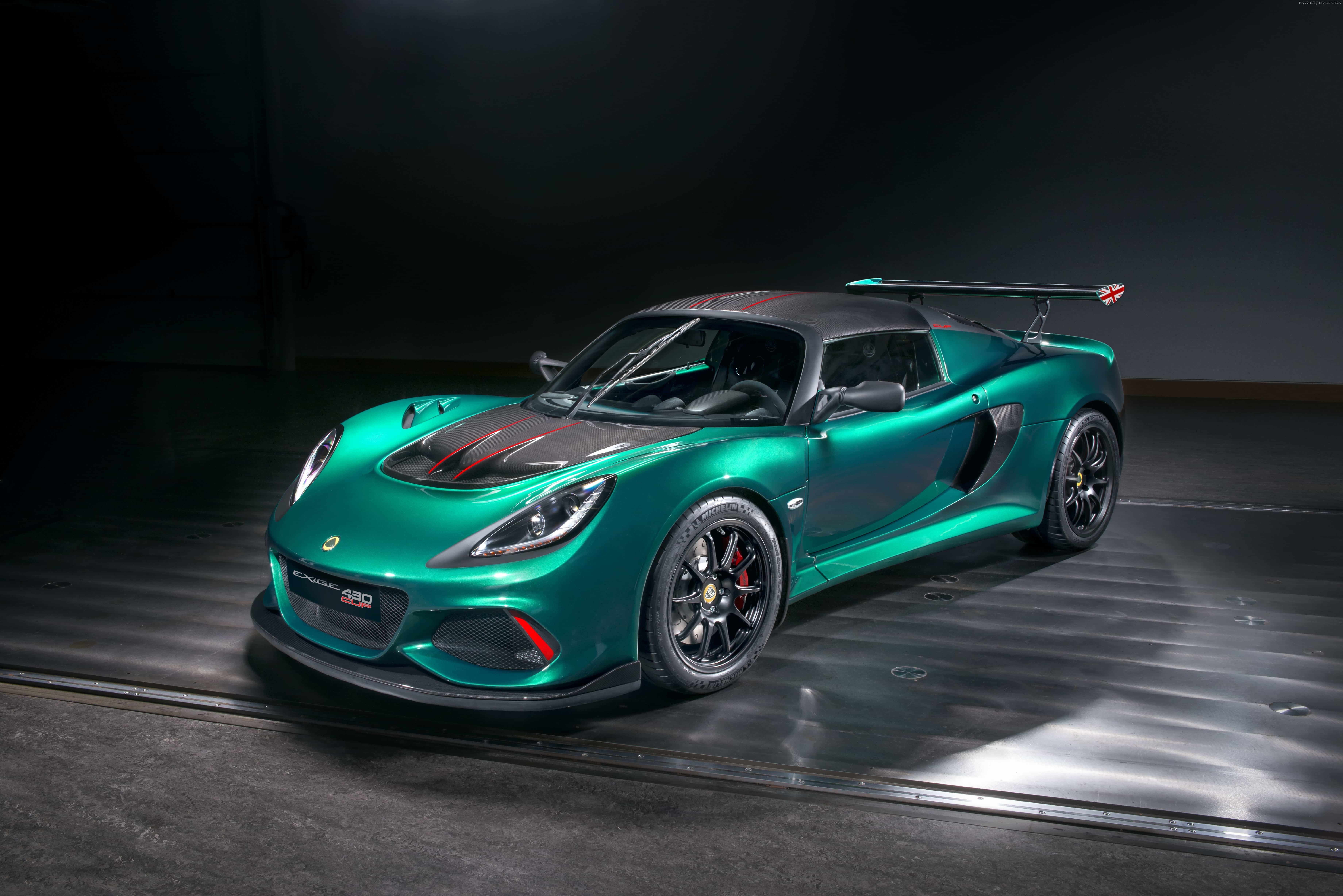 Green Lotus Exige Cup 430 sports car HD Wallpaper