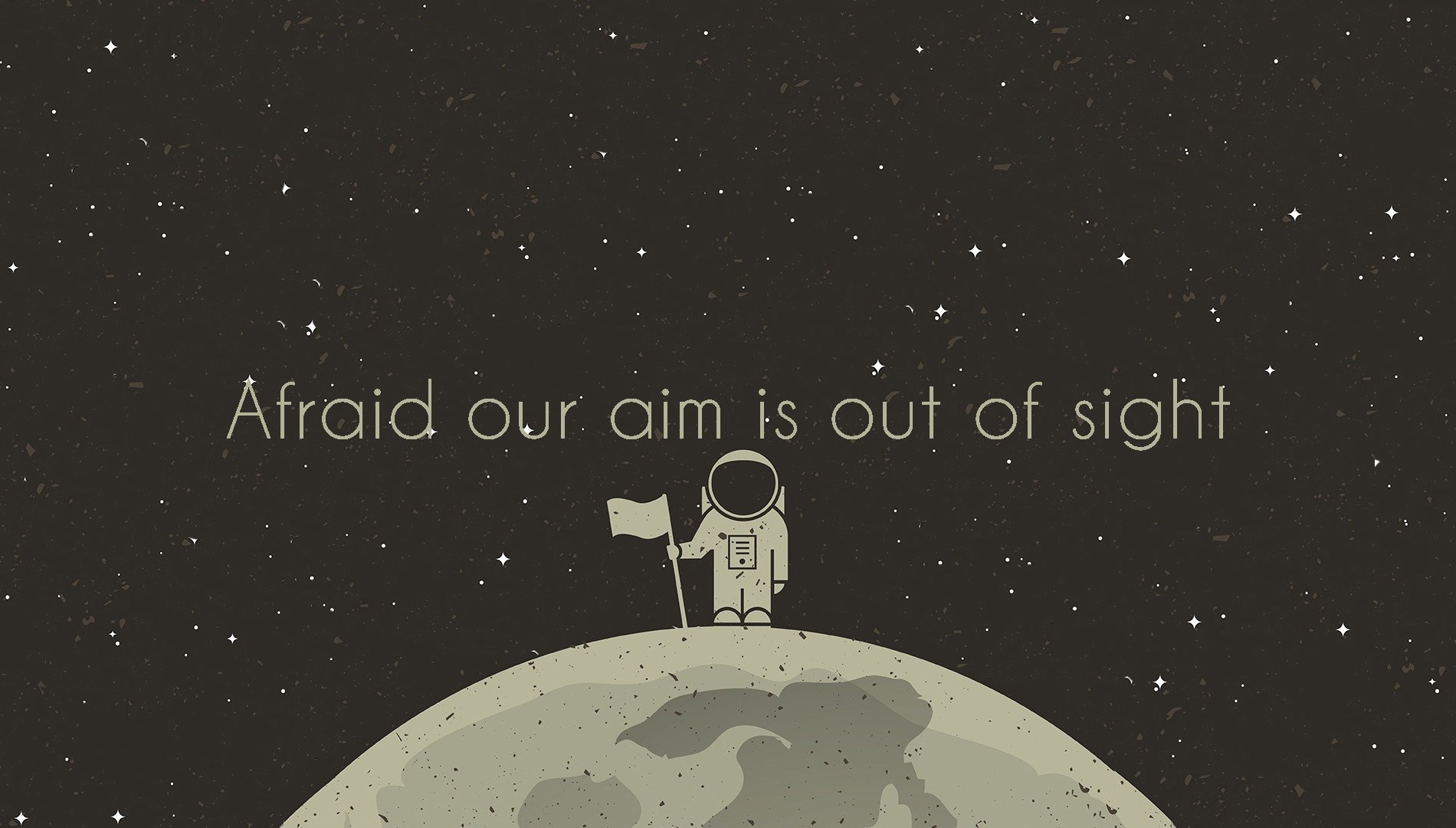 Astronaut on the Moon with Flag HD Wallpaper