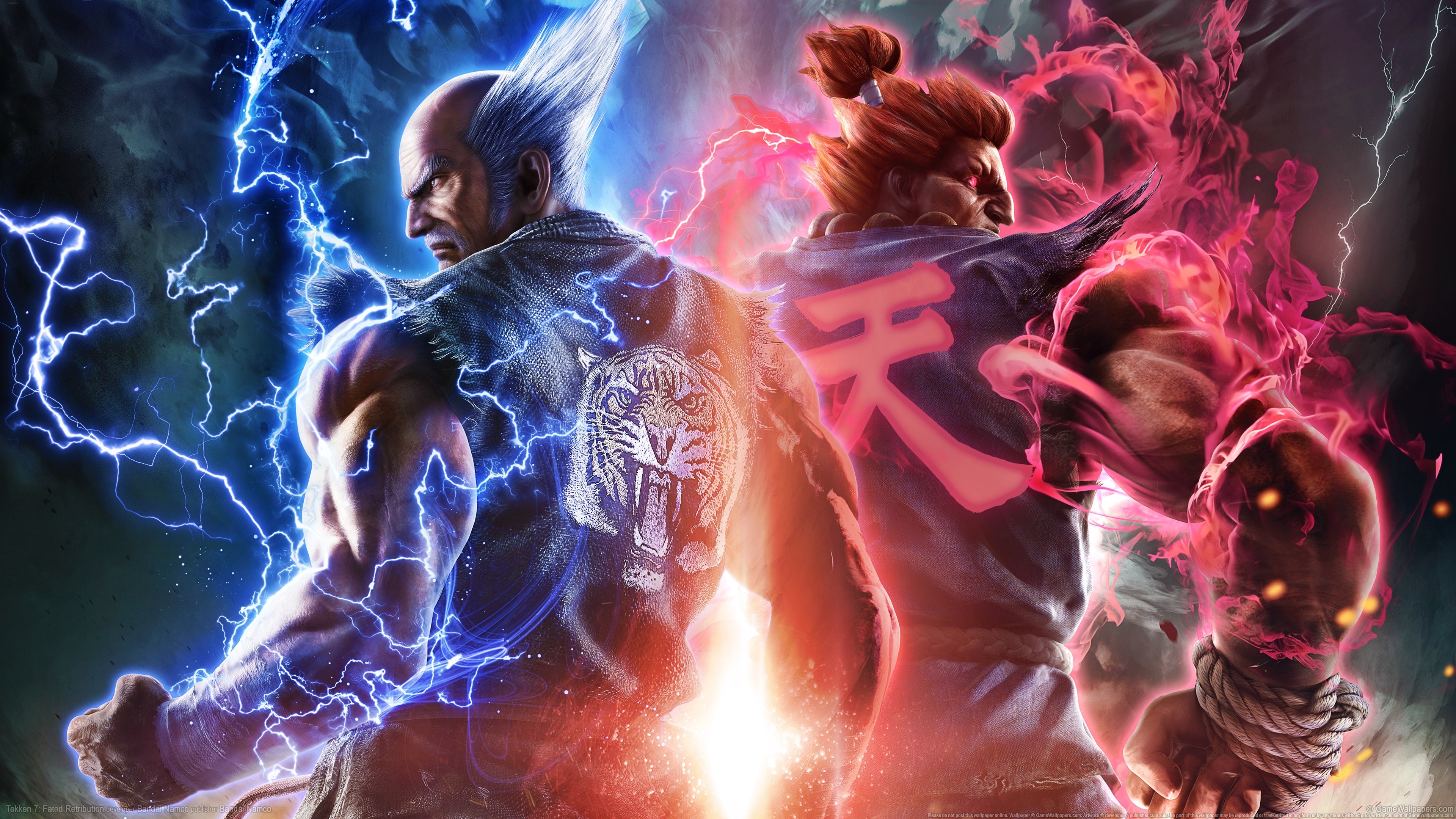 Heihachi Mishima and Akuma from Tekken 7 HD Wallpaper