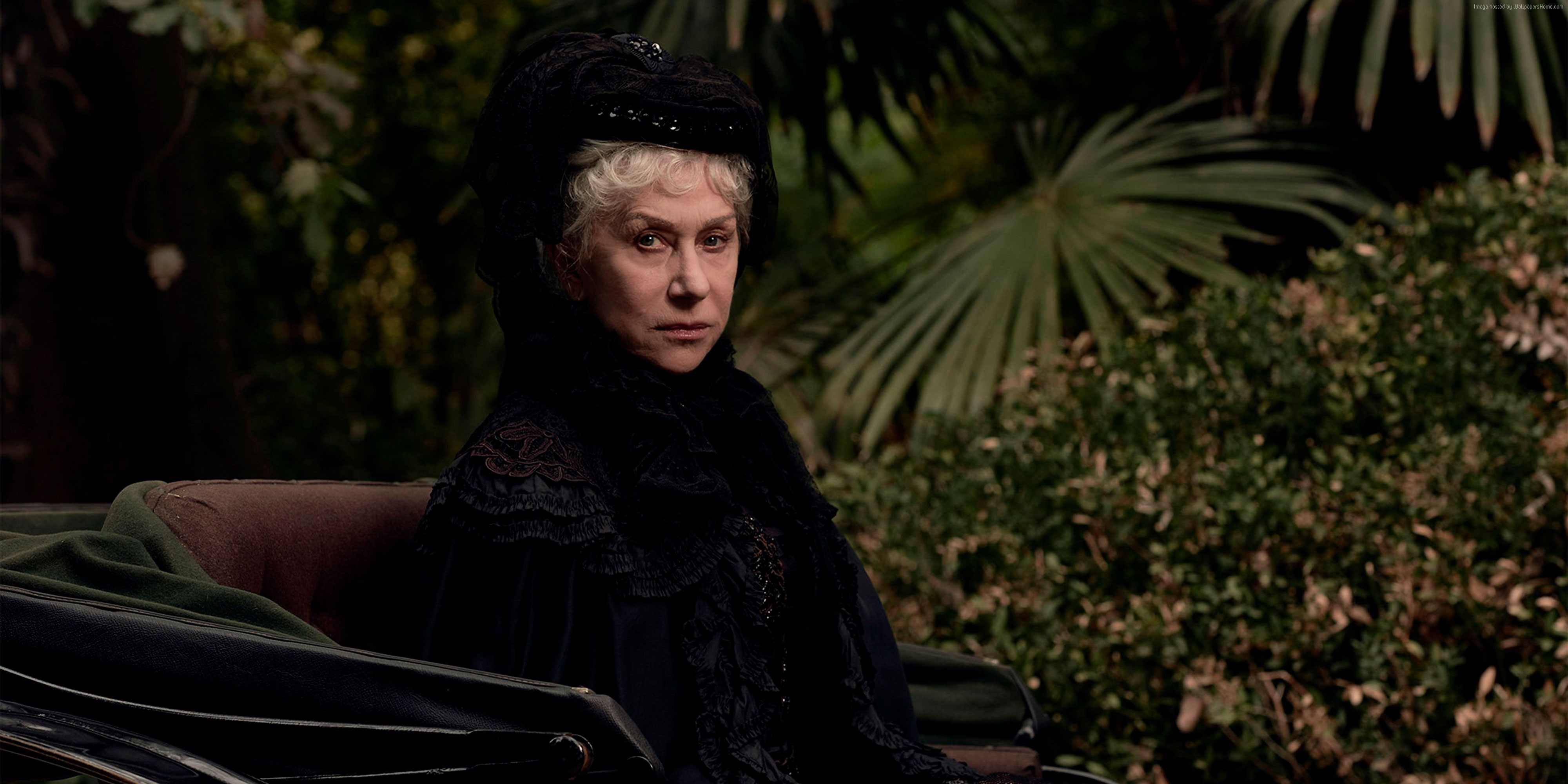 Helen Mirren in a carriage HD Wallpaper