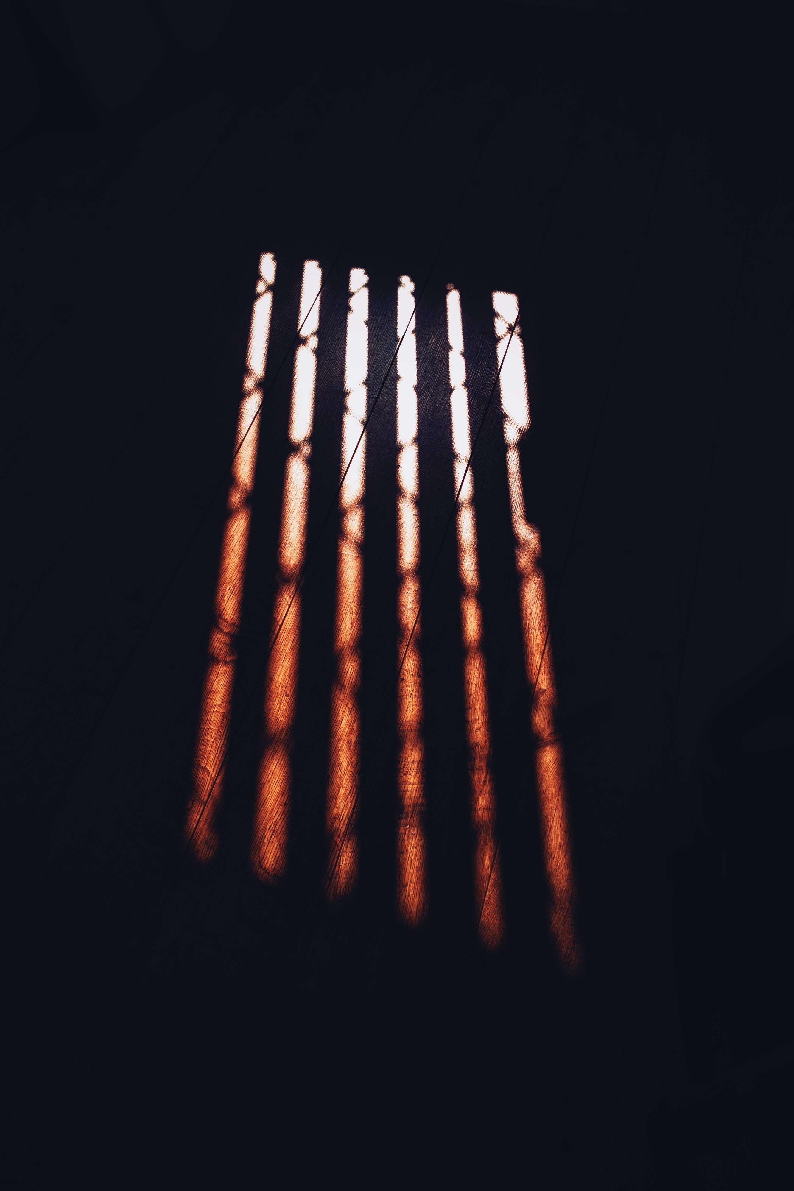 Sunlight through blinds on wooden floor HD Wallpaper