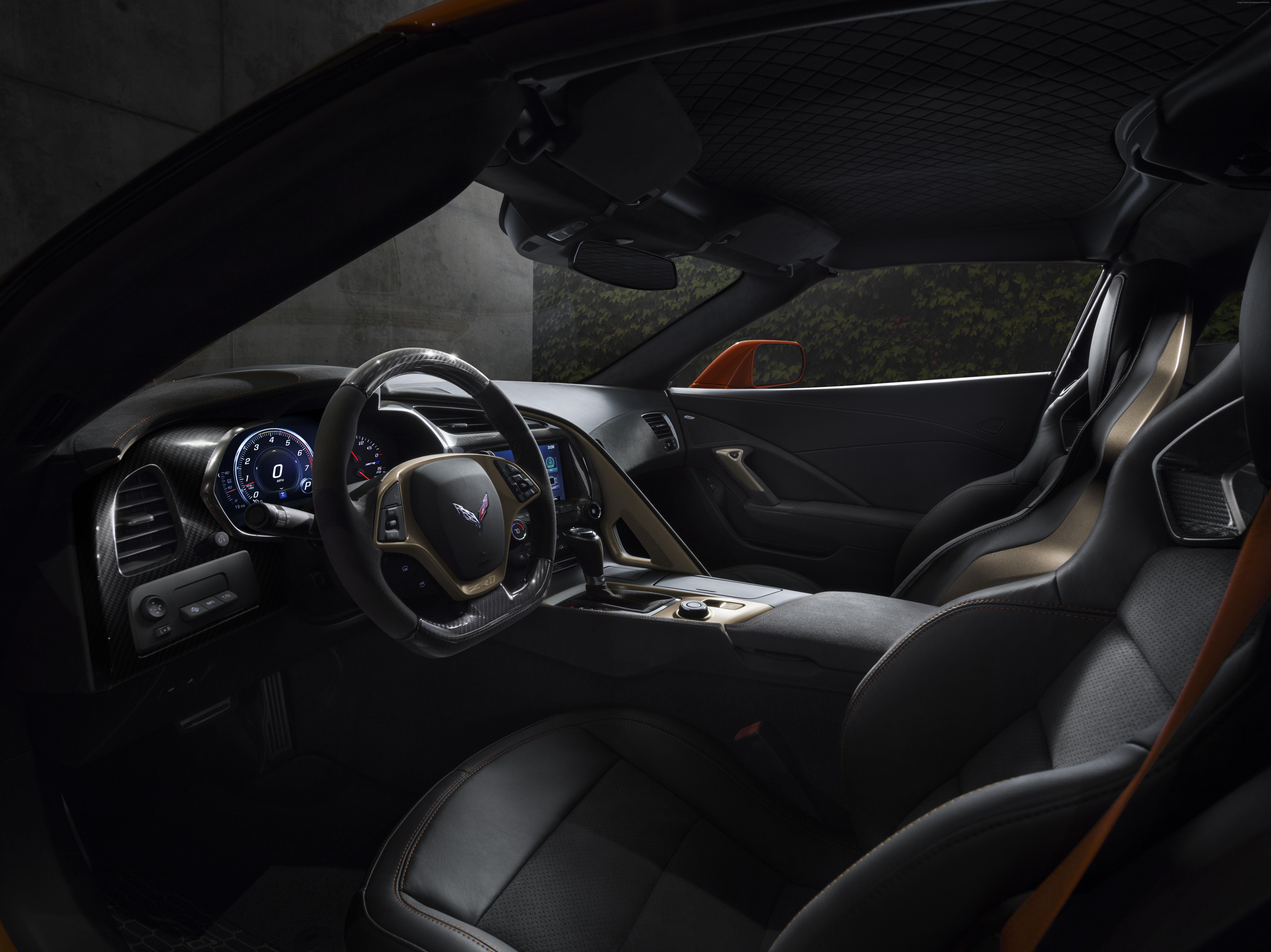 Chevrolet Corvette ZR1 Interior 2018 HD Wallpaper