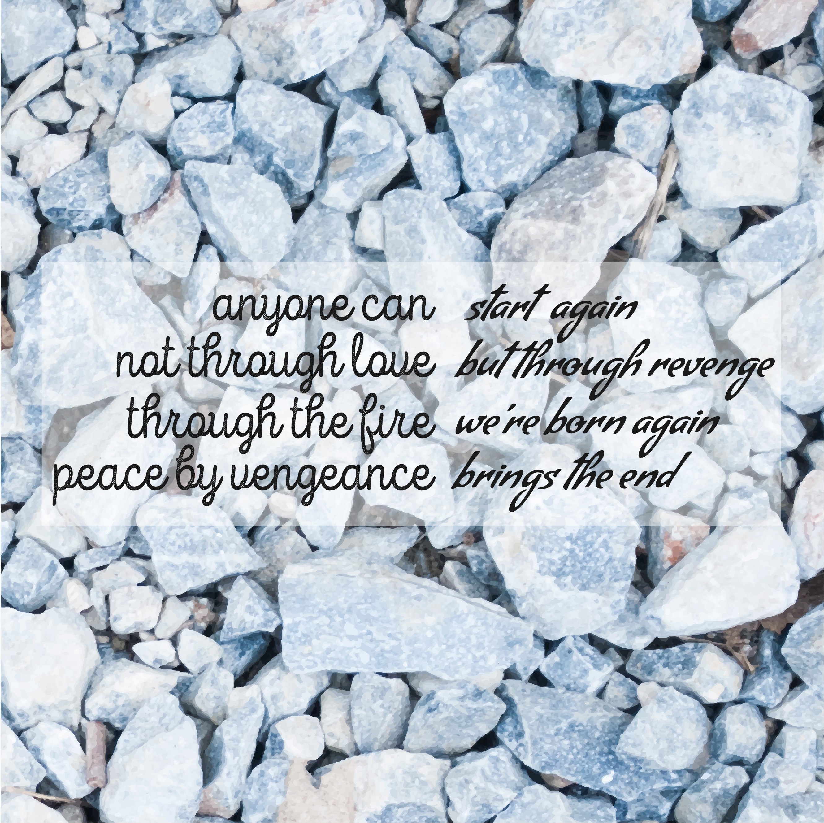Quote about starting again through revenge HD Wallpaper
