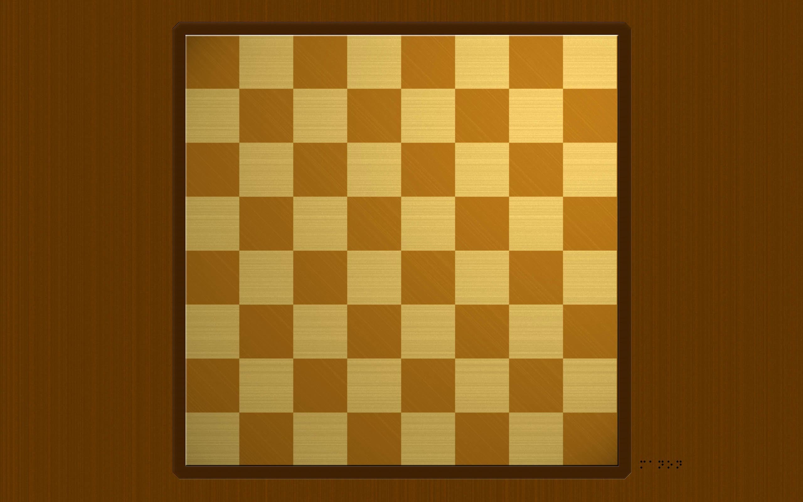 A wooden chessboard with brown and gold squares HD Wallpaper