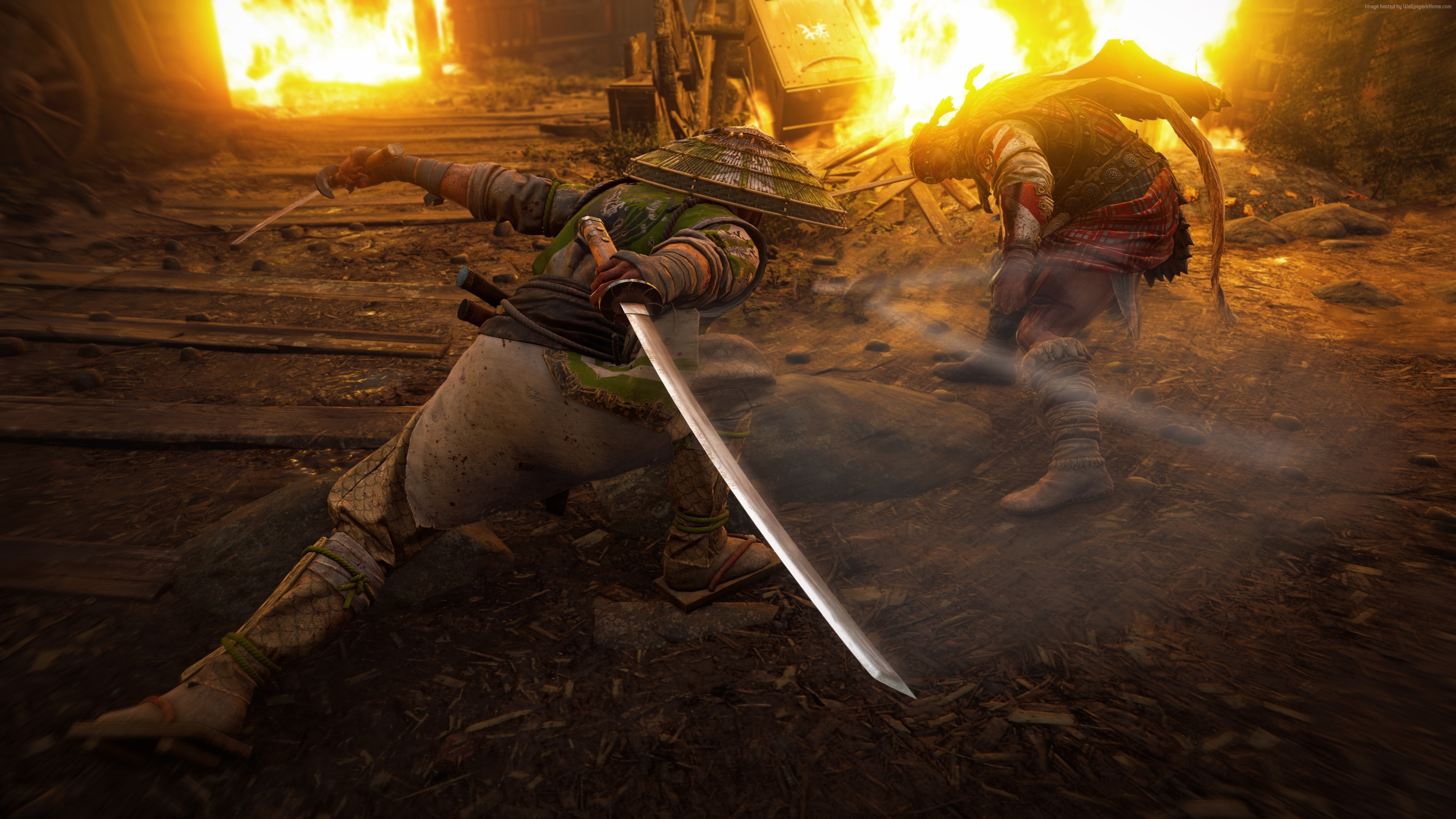4K For Honor screenshot of samurai fighting HD Wallpaper