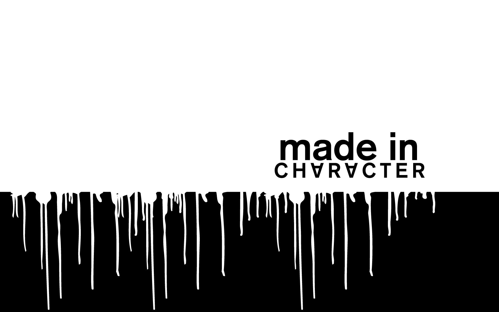 Made in Chvrcter text with dripping paint effect HD Wallpaper