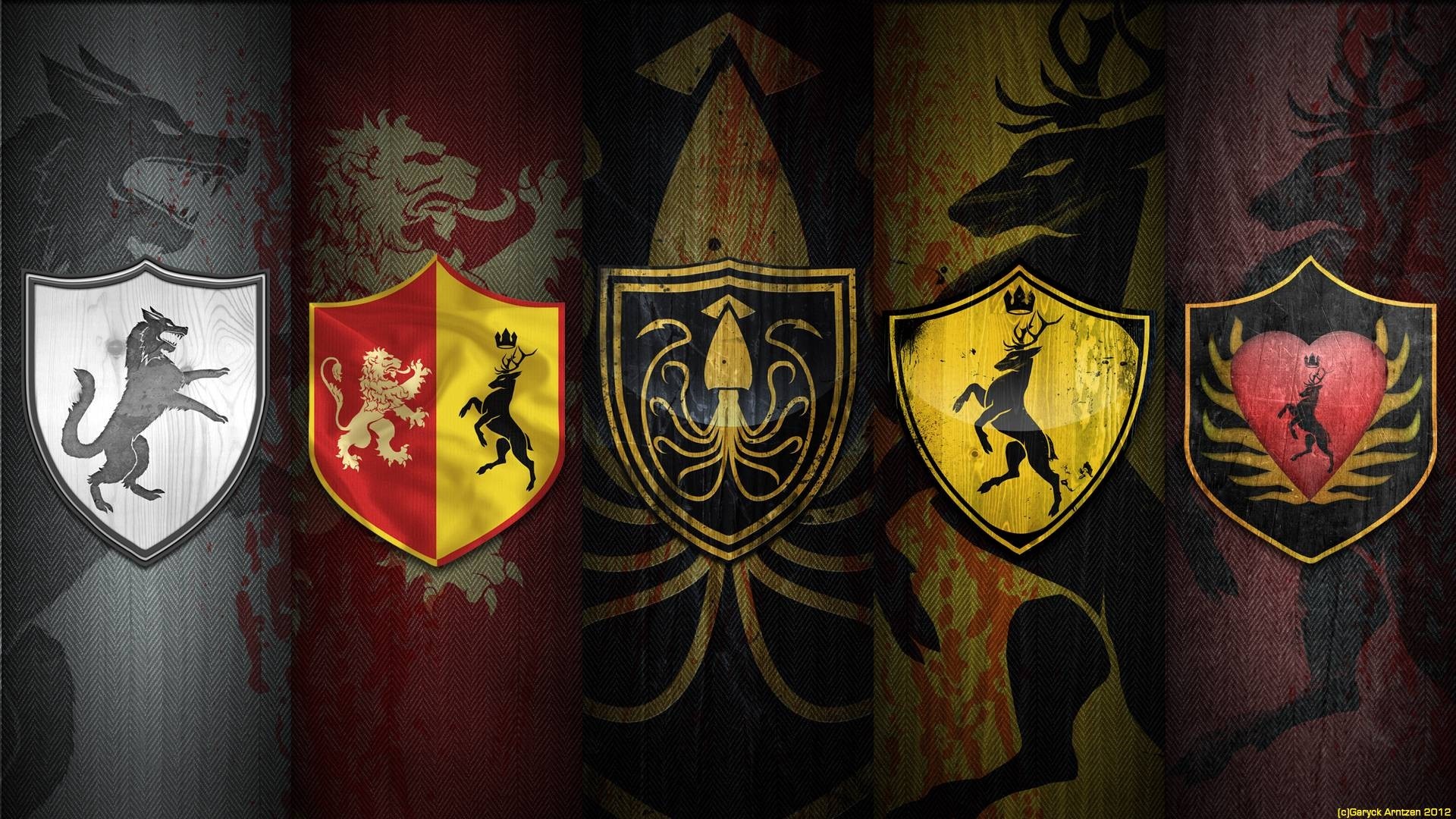 Game of Thrones House Banners HD Wallpaper