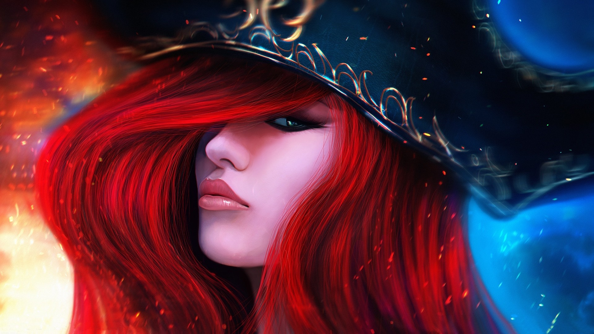 Miss Fortune from League of Legends with red hair HD Wallpaper