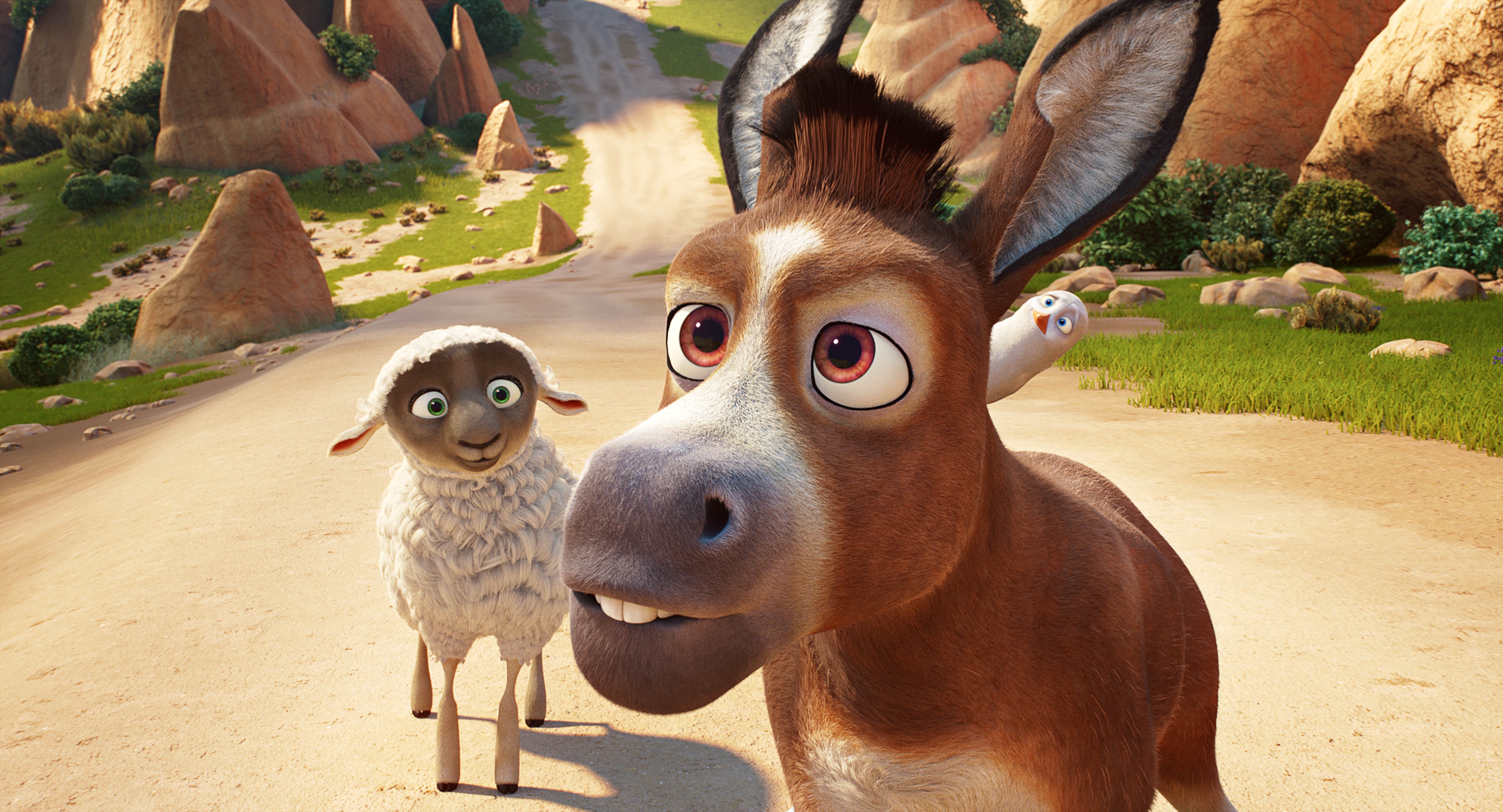 Sheep and Donkey from The Star 4K HD Wallpaper