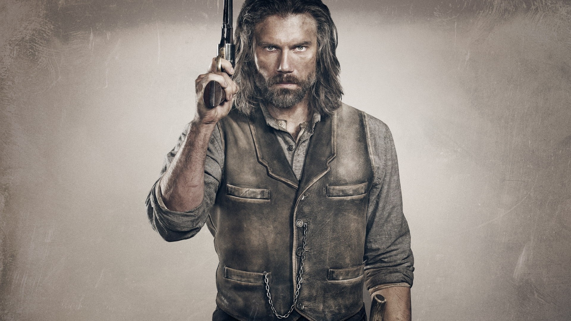 Cullen Bohannon from Hell on Wheels holding a gun HD Wallpaper