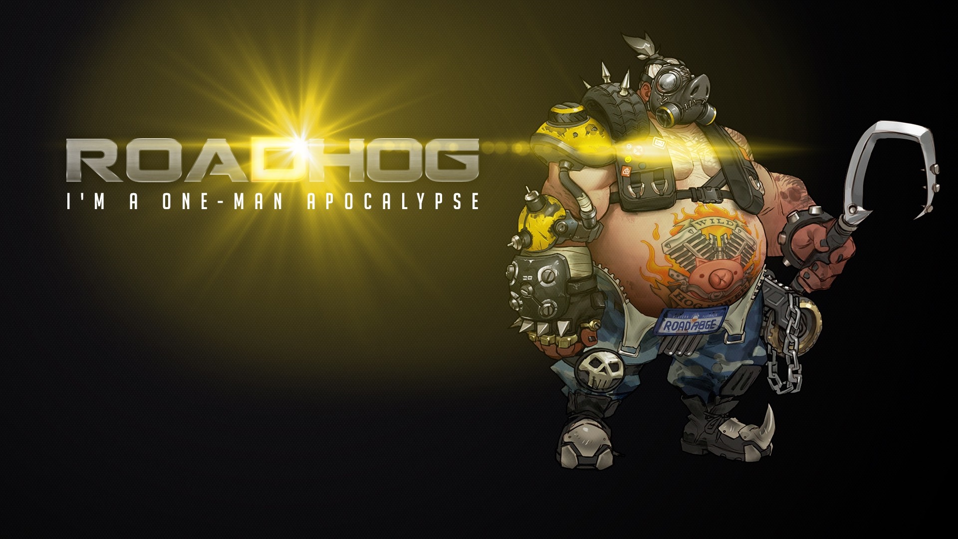 Roadhog from Overwatch: I'm a One-Man Apocalypse HD Wallpaper
