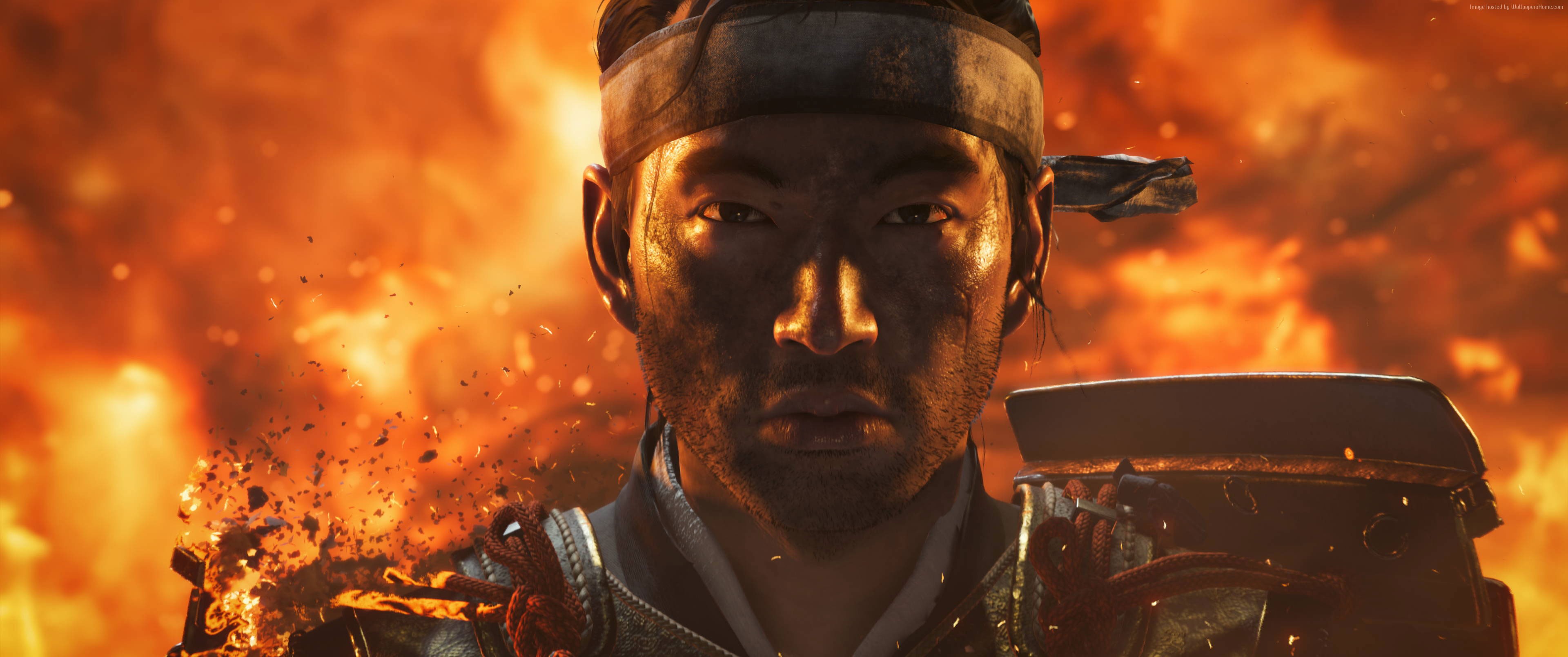 Jin Sakai from Ghost of Tsushima in 4K HD Wallpaper