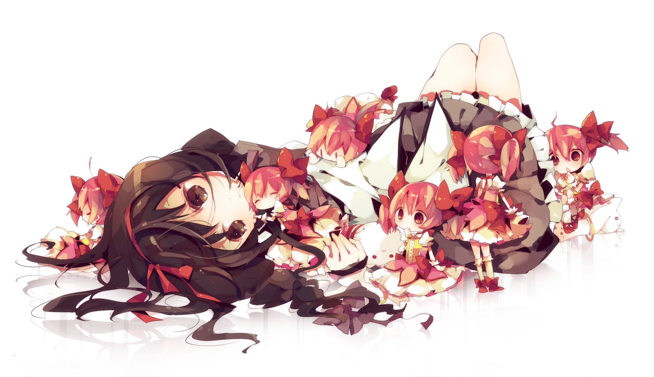 Homura Akemi and Madoka Kaname from Puella Magi Madoka Magica HD Wallpaper