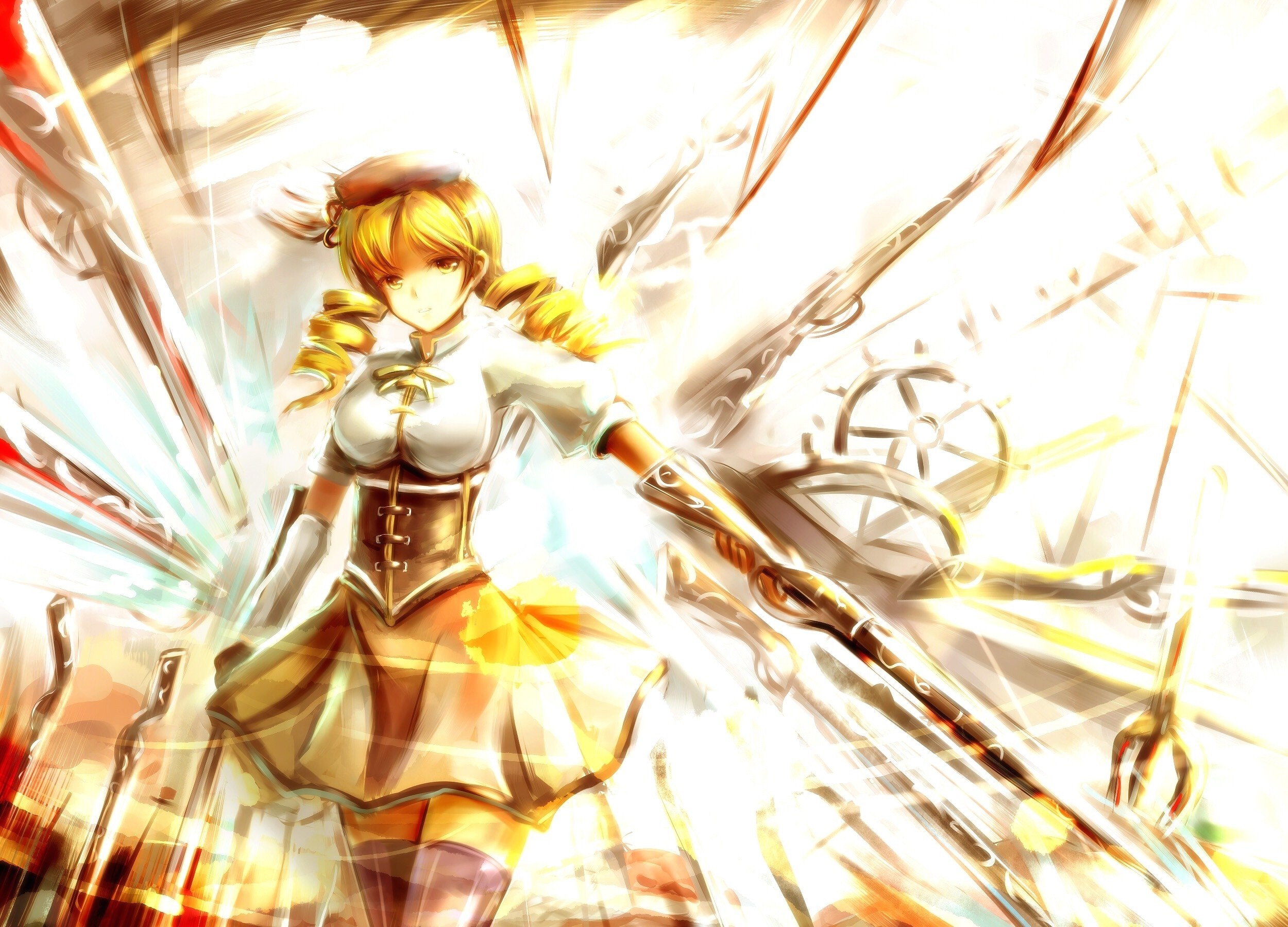 Mami Tomoe from Puella Magi Madoka Magica HD Wallpaper