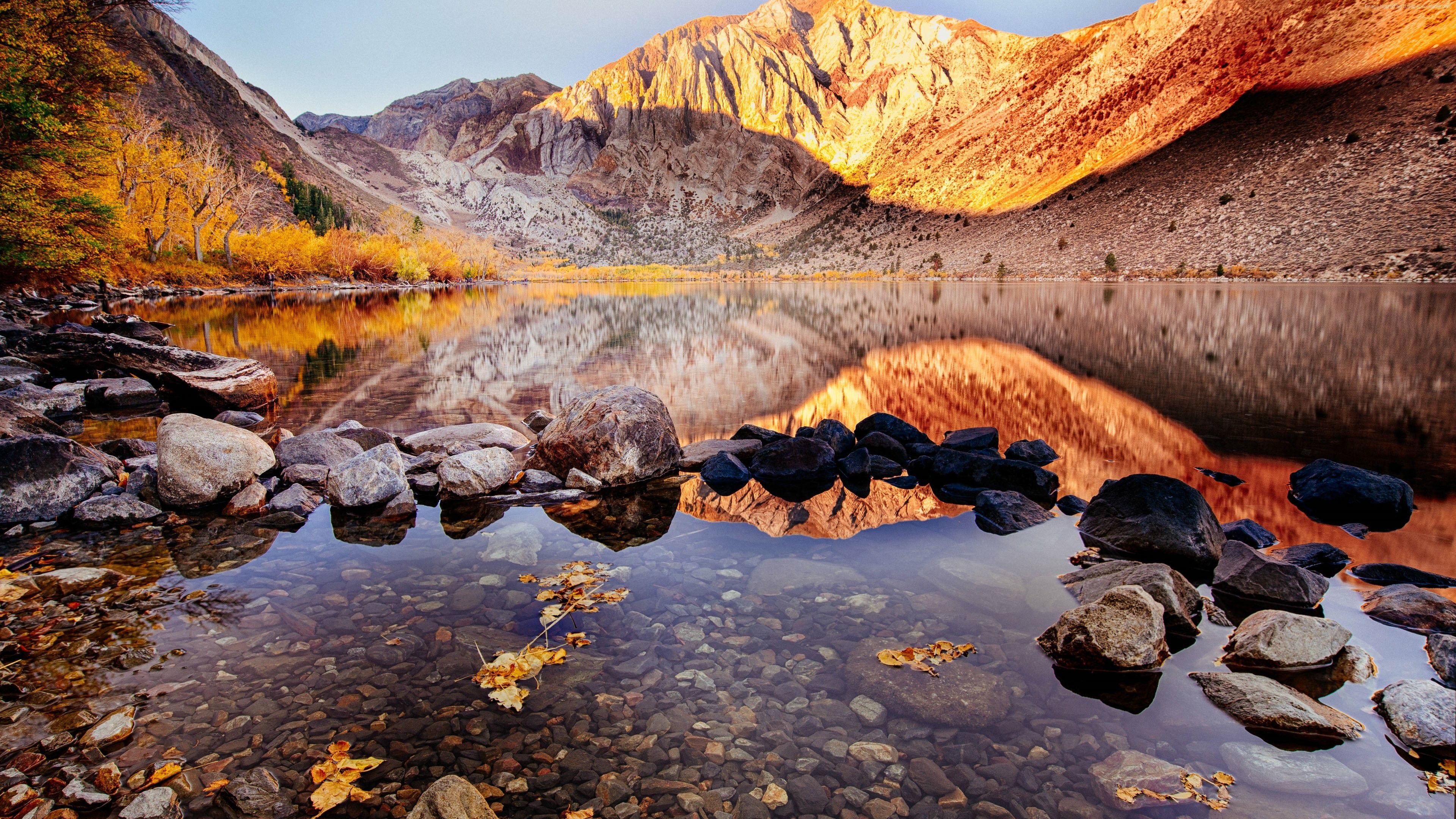Convict Lake, Mount Morrison, California Autumn HD Wallpaper