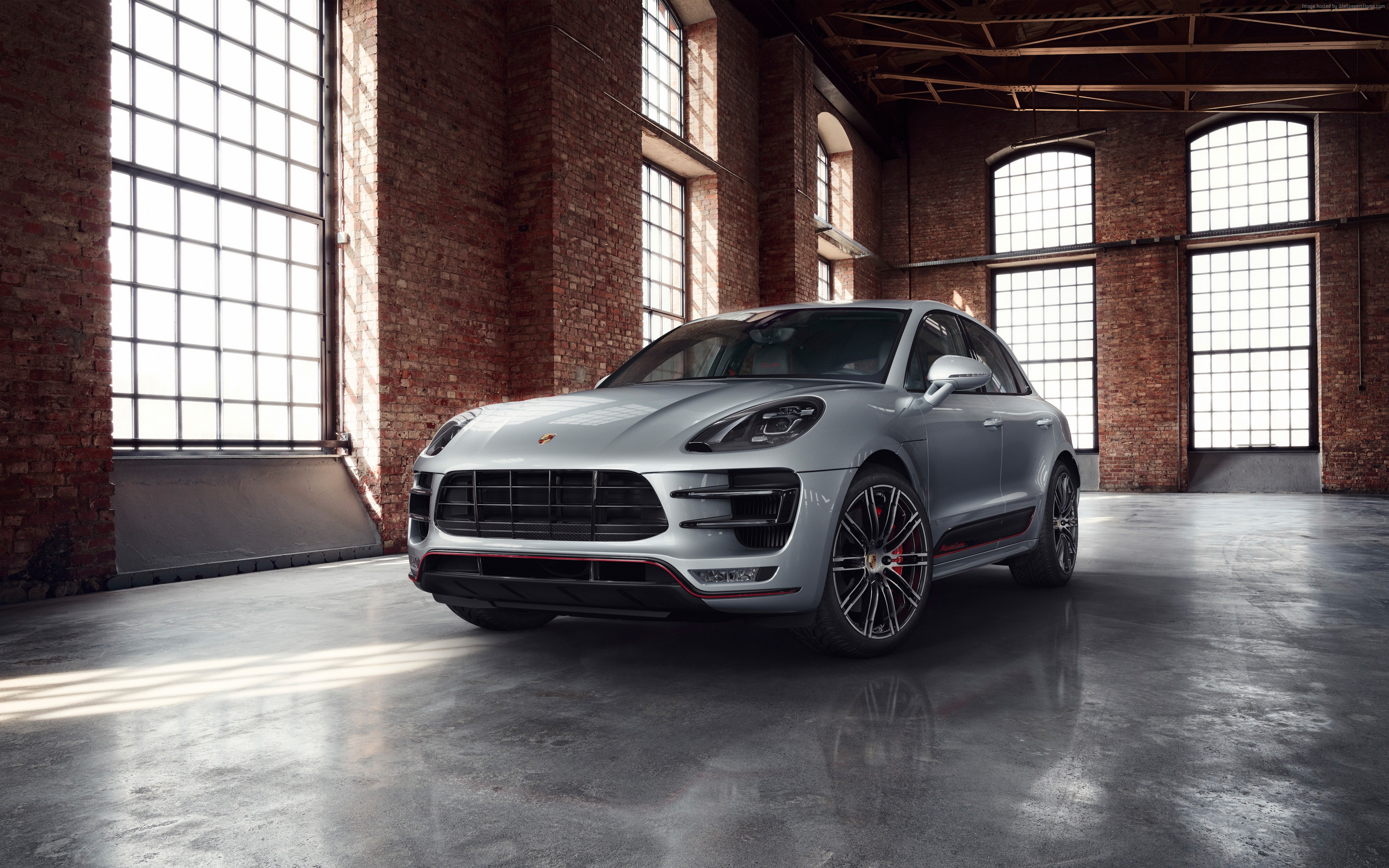 4K Porsche Macan Turbo in industrial loft HD Wallpaper