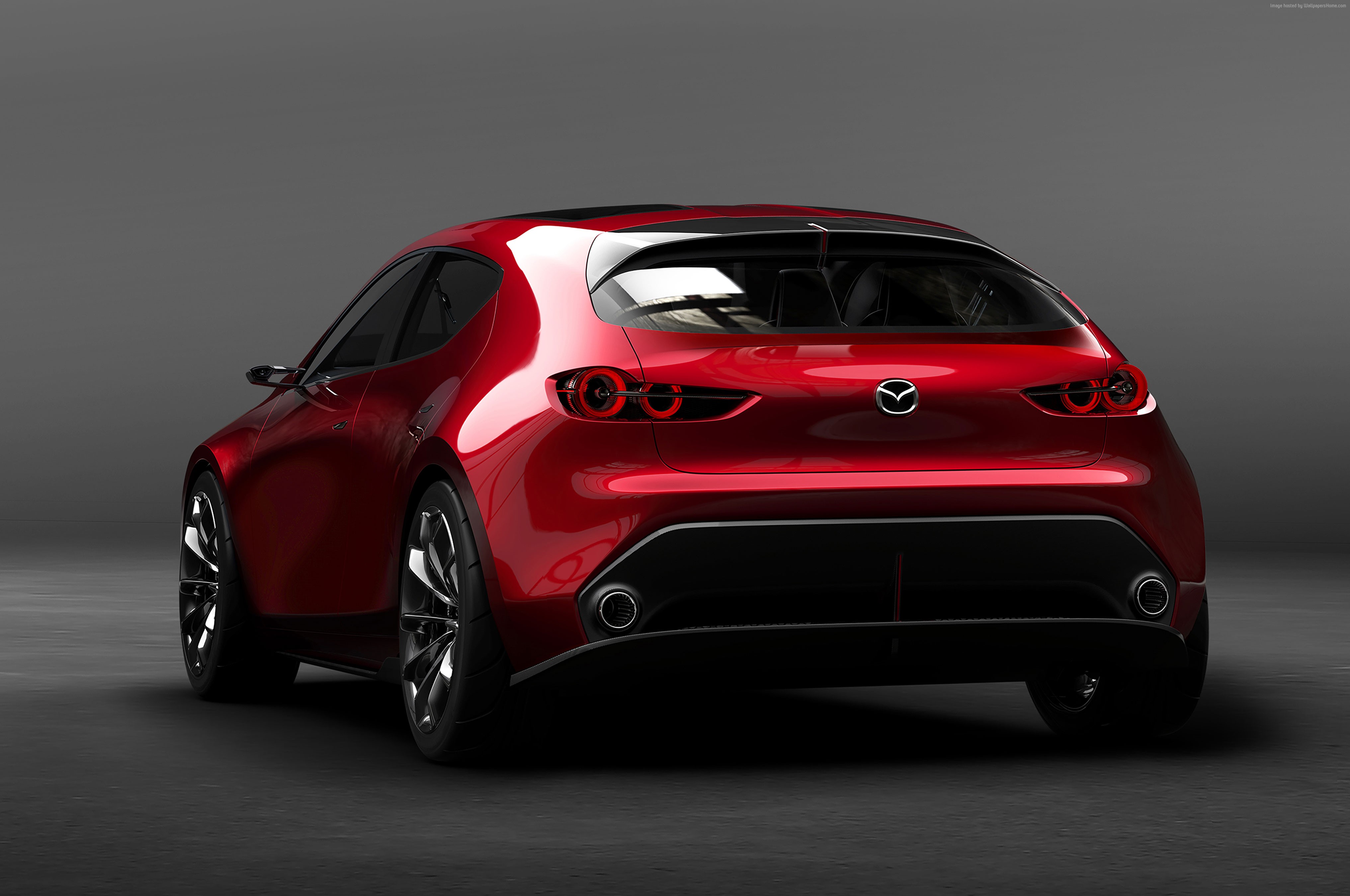 4K Mazda Kai Concept Car Rear View HD Wallpaper
