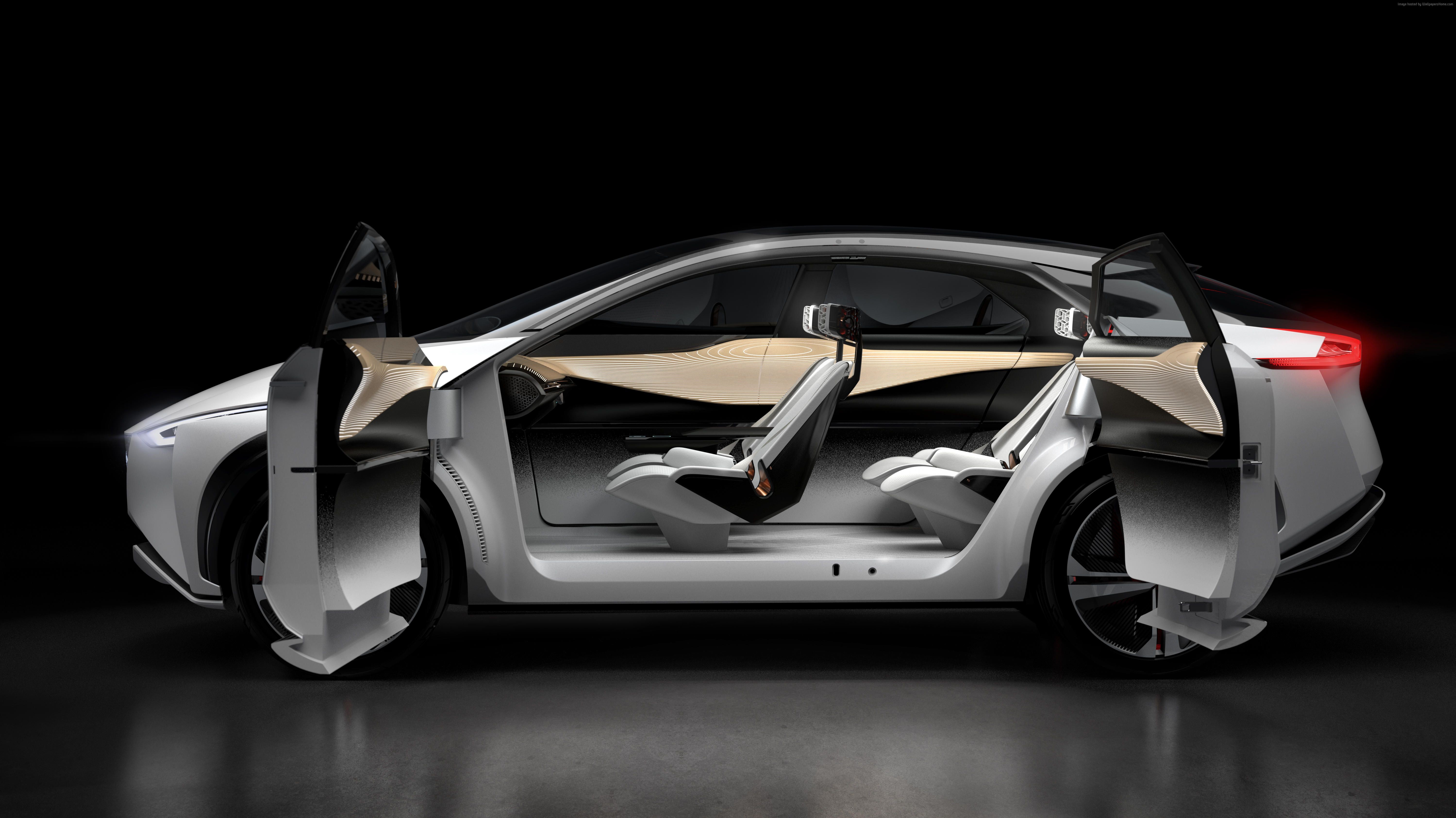 Nissan IMx electric car interior with open doors HD Wallpaper