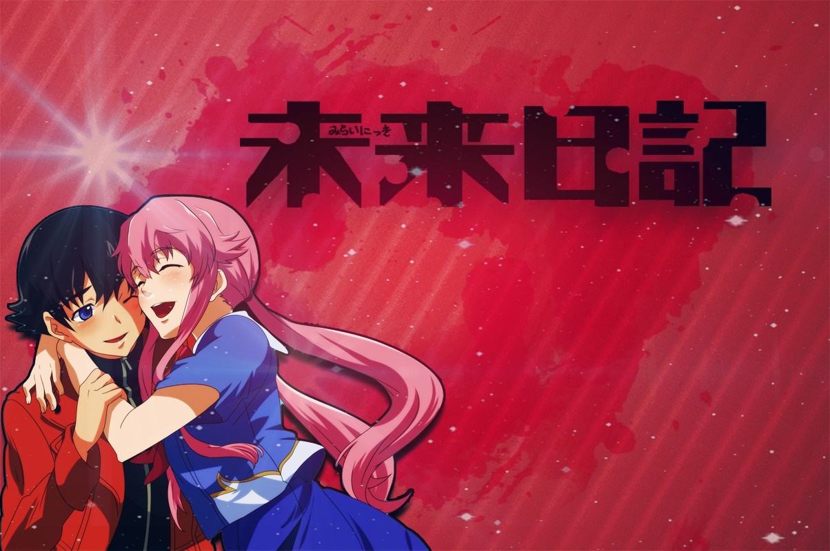 Mirai Nikki: Gasai Yuno and Amano Yukiteru HD Wallpaper