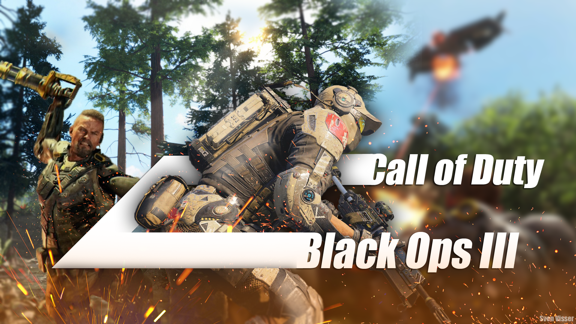 Call of Duty: Black Ops III soldiers in combat HD Wallpaper
