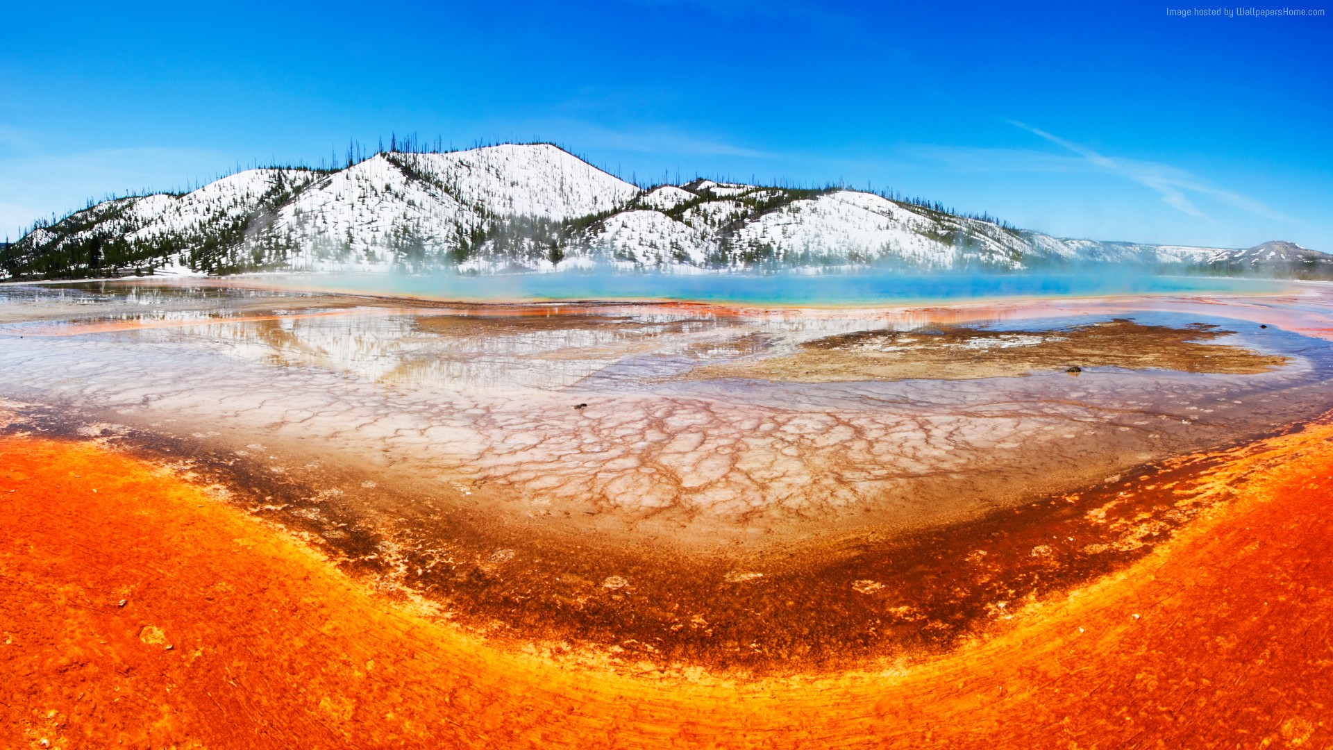Yellowstone National Park, 8k, mountain, Grand Prismatic HD Wallpaper