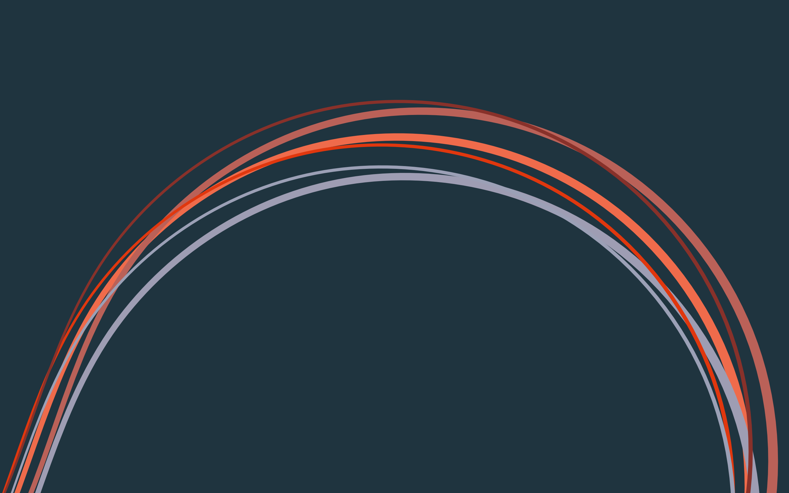 Abstract rainbow-colored arcs on a dark background HD Wallpaper