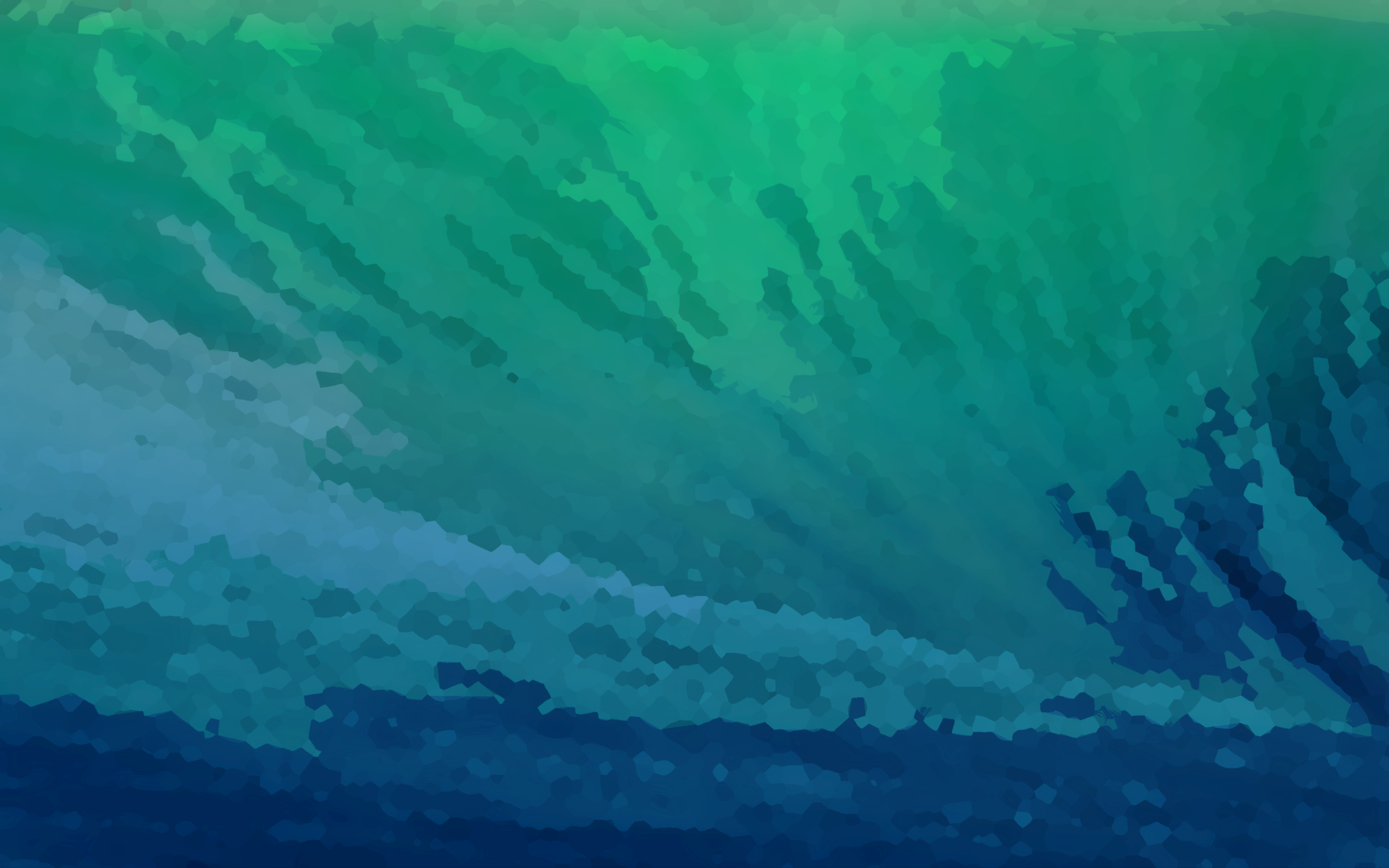 Abstract wave with green and blue hues HD Wallpaper