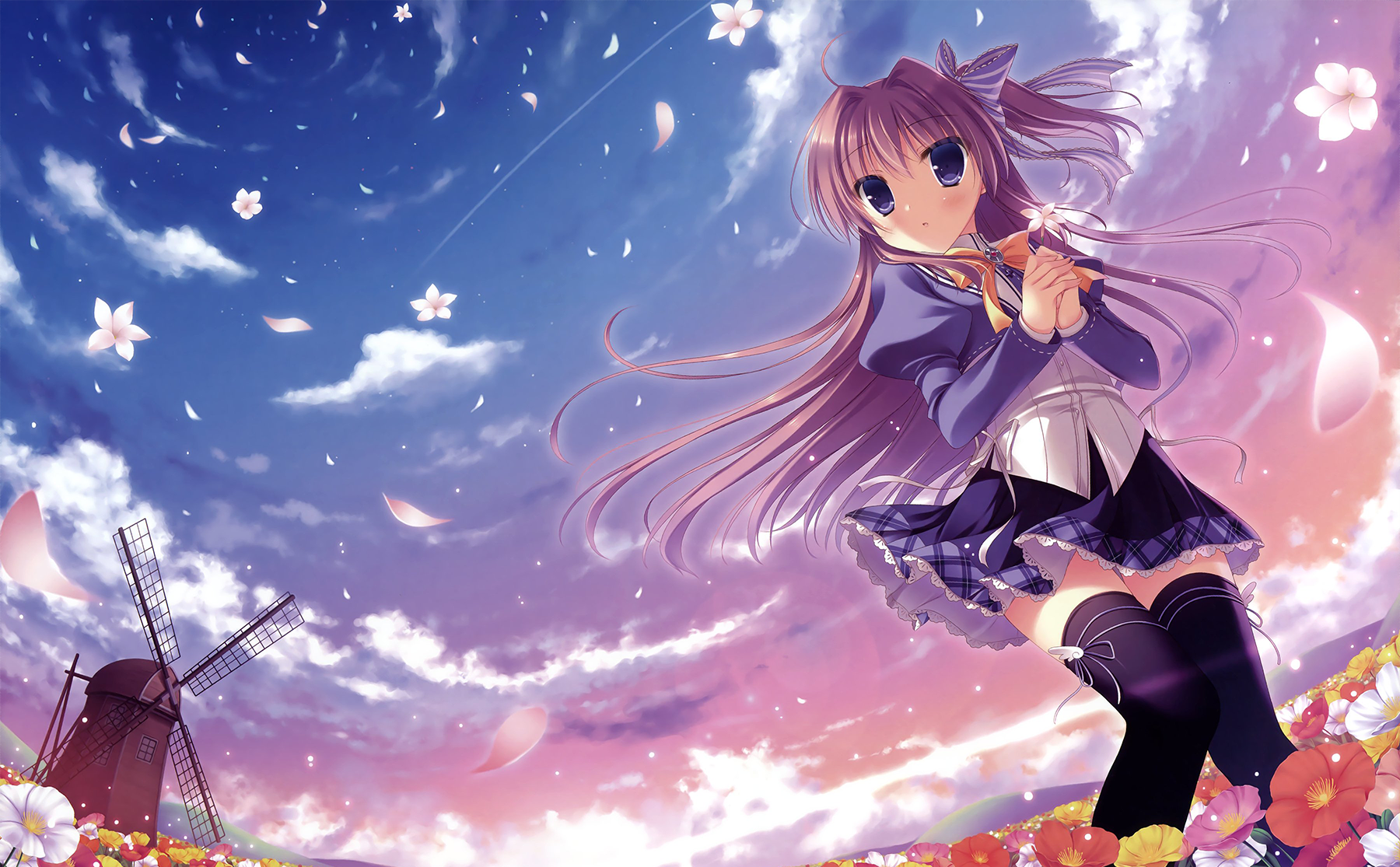 Matsuri Azuse from Kimi e Okuru Sora no Hana HD Wallpaper