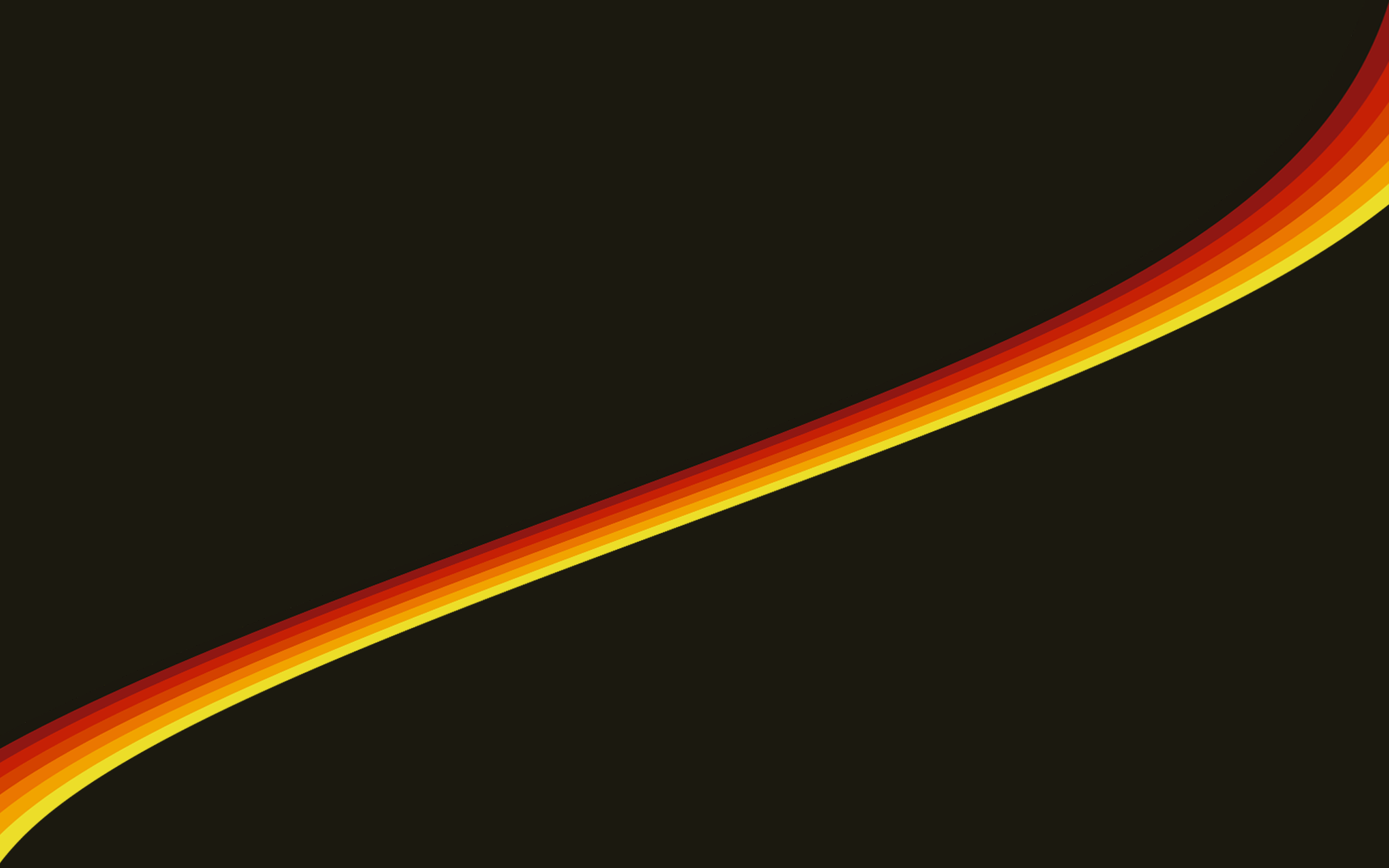 Abstract rainbow wave on black background HD Wallpaper