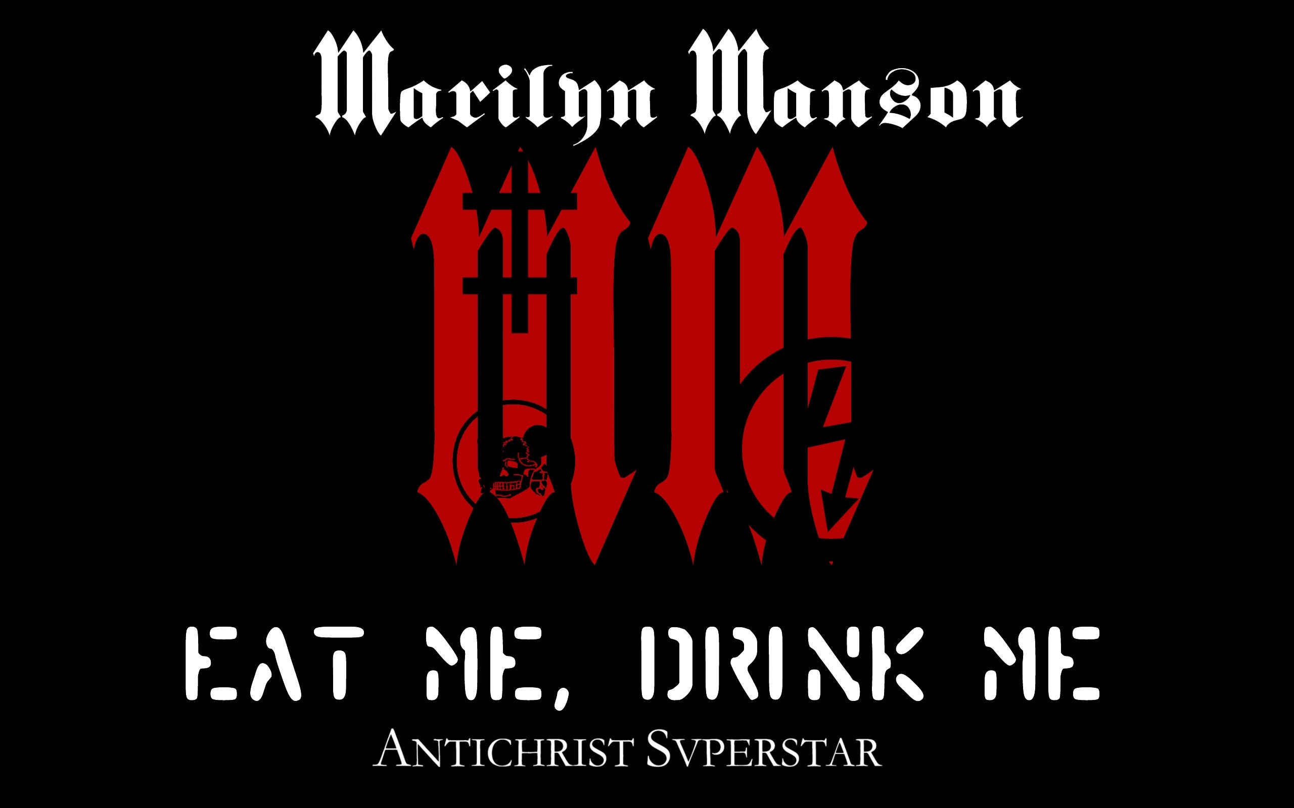 Marilyn Manson Eat Me, Drink Me Antichrist Superstar logo HD Wallpaper
