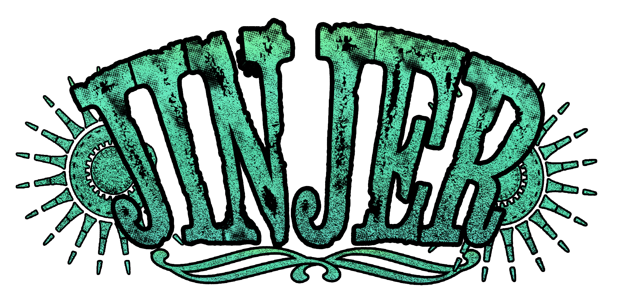 Jinjer logo with sunbursts and flourish HD Wallpaper