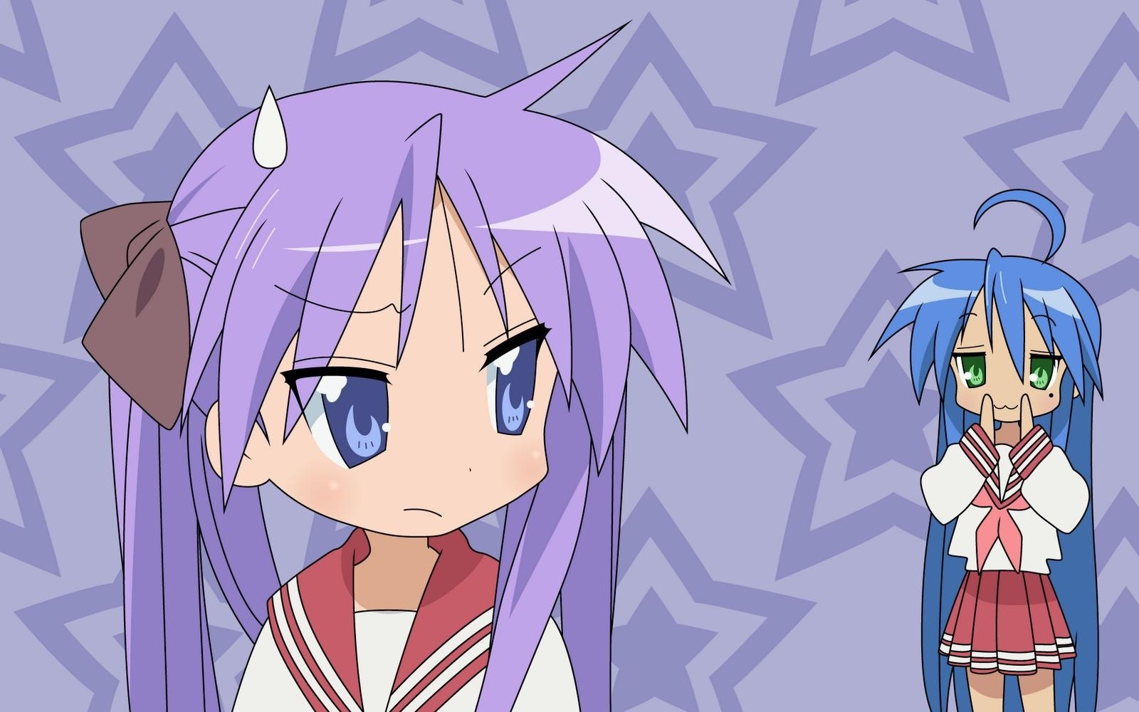 Konata Izumi and Kagami Hiiragi from Lucky Star HD Wallpaper