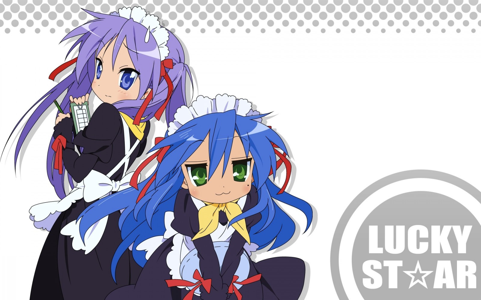 Konata Izumi and Kagami Hiiragi from Lucky Star HD Wallpaper